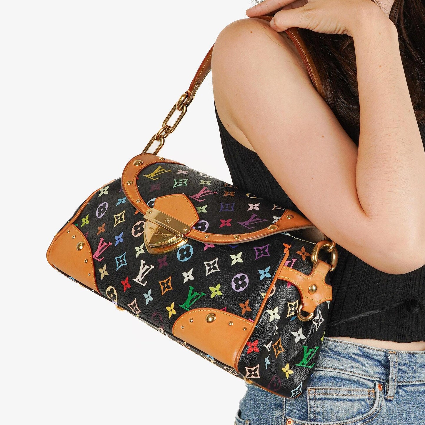 Louis Vuitton Takashi Murakami Monogram Canvas Beverly MM Bag