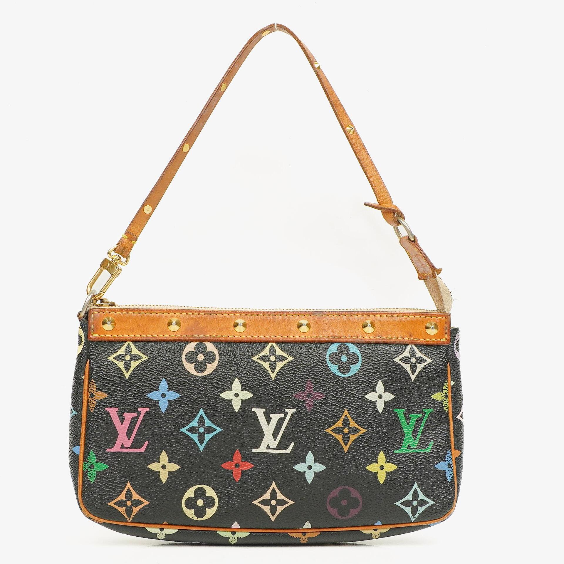 Louis Vuitton Takashi Murakami Pochette Accessoire Multicolor Clutch Handbag