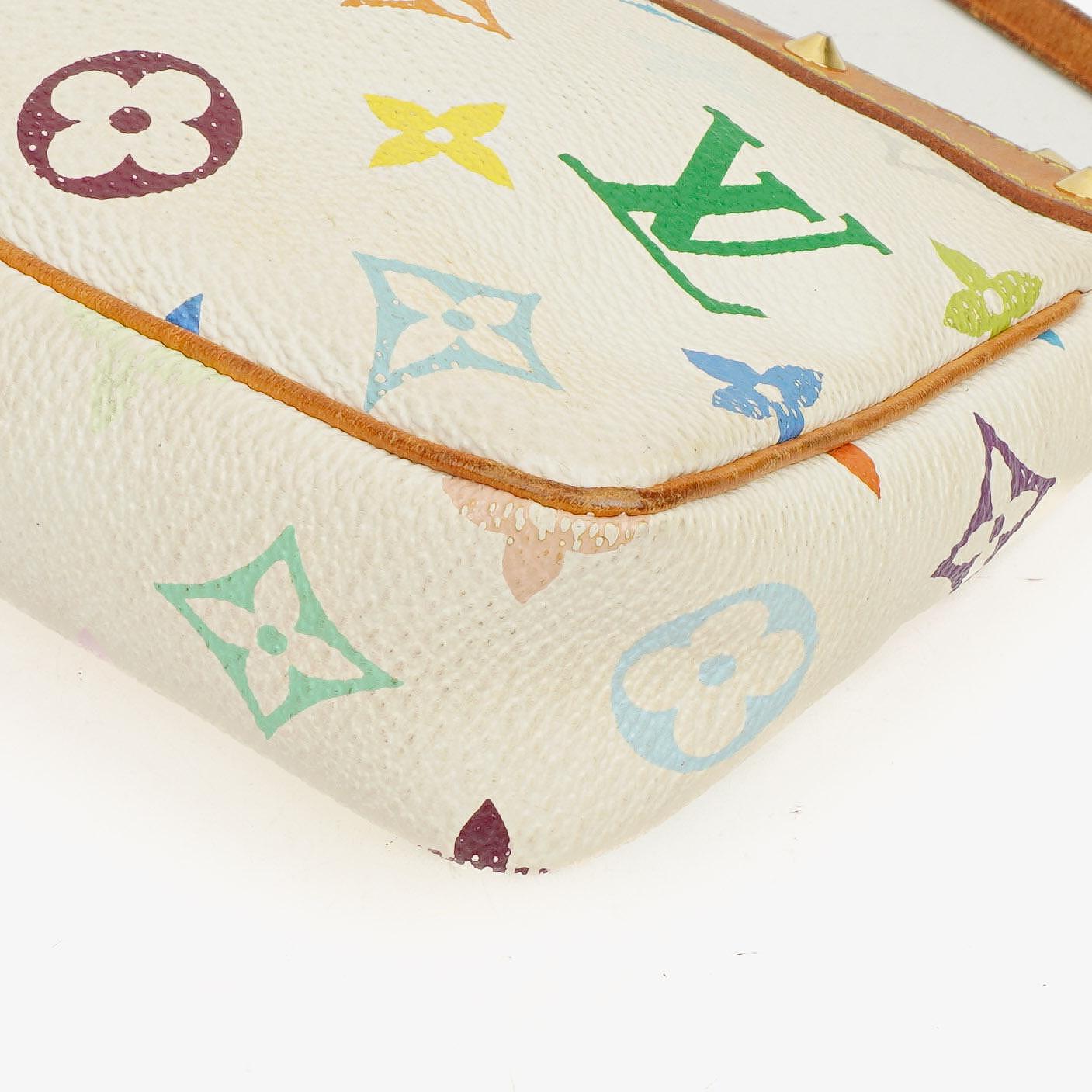 Louis Vuitton Takashi Murakami Pochette Accessoire Multicolor Clutch Handbag