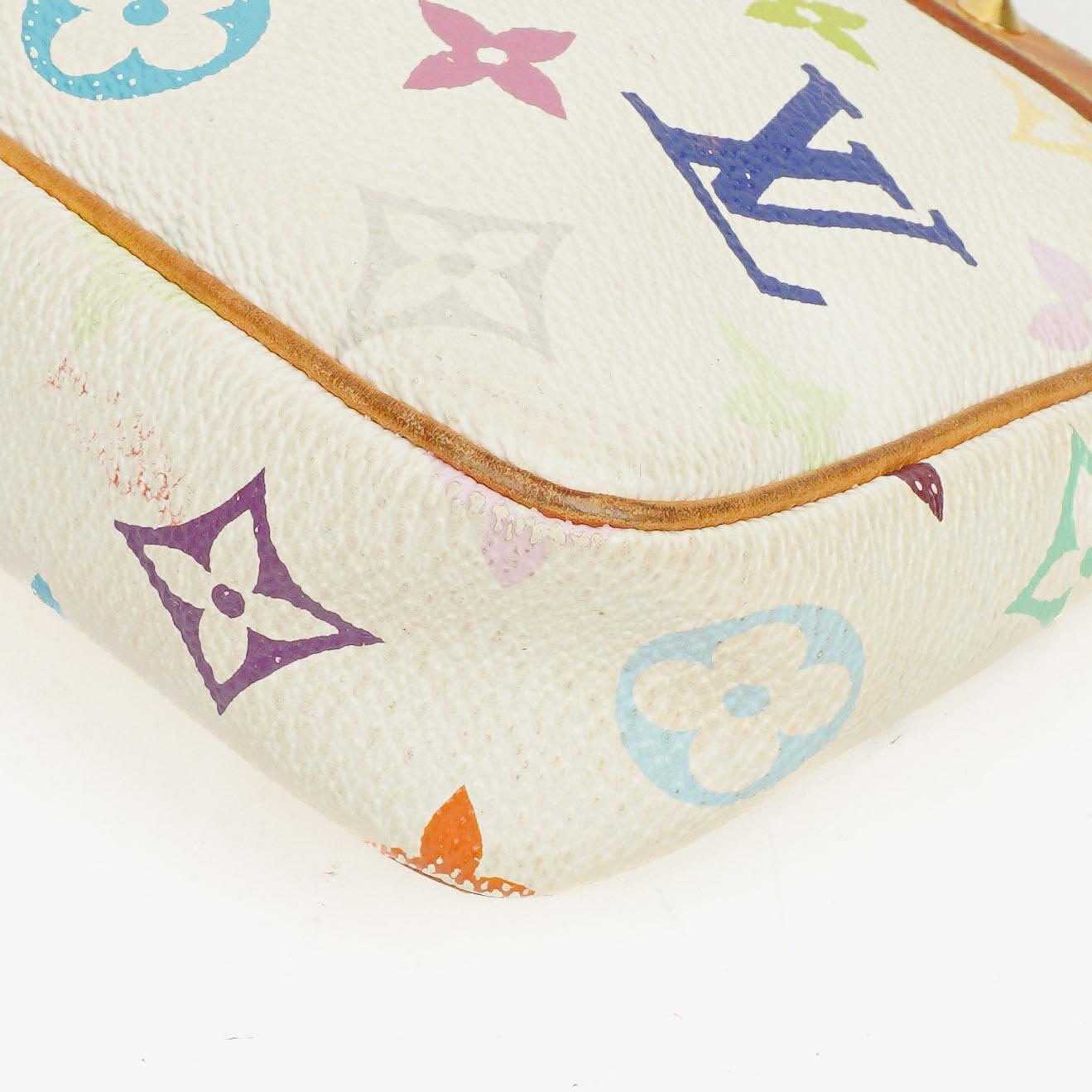 Louis Vuitton Takashi Murakami Pochette Accessoire Multicolor Clutch Handbag