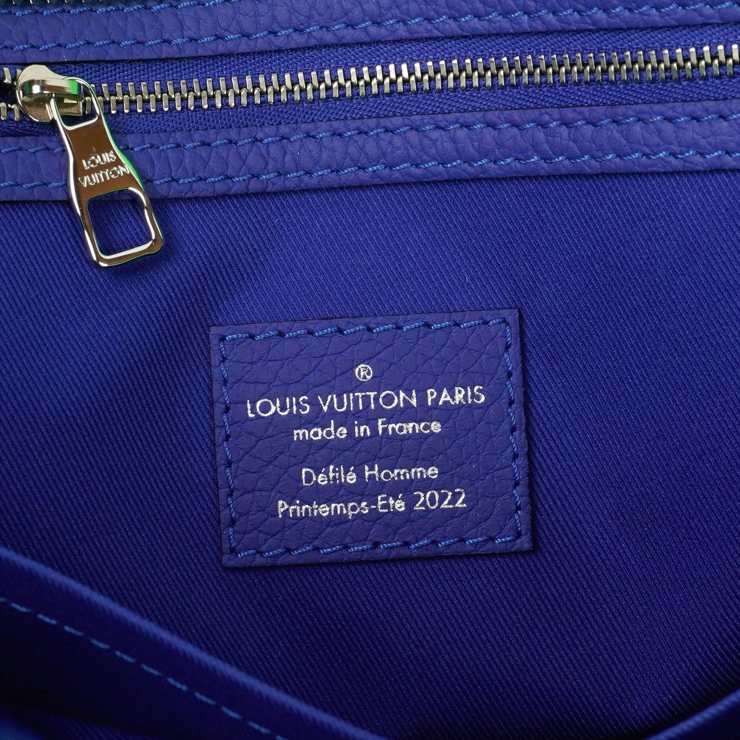 Louis Vuitton Taurillon Illusion Keepall Tote Monogram Bleu Vert