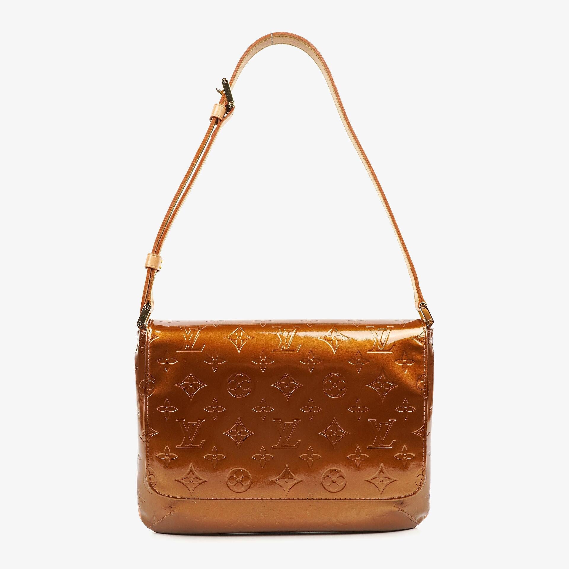 Louis Vuitton Thompson Bronze Monogram Vernis Leather Shoulder Bag