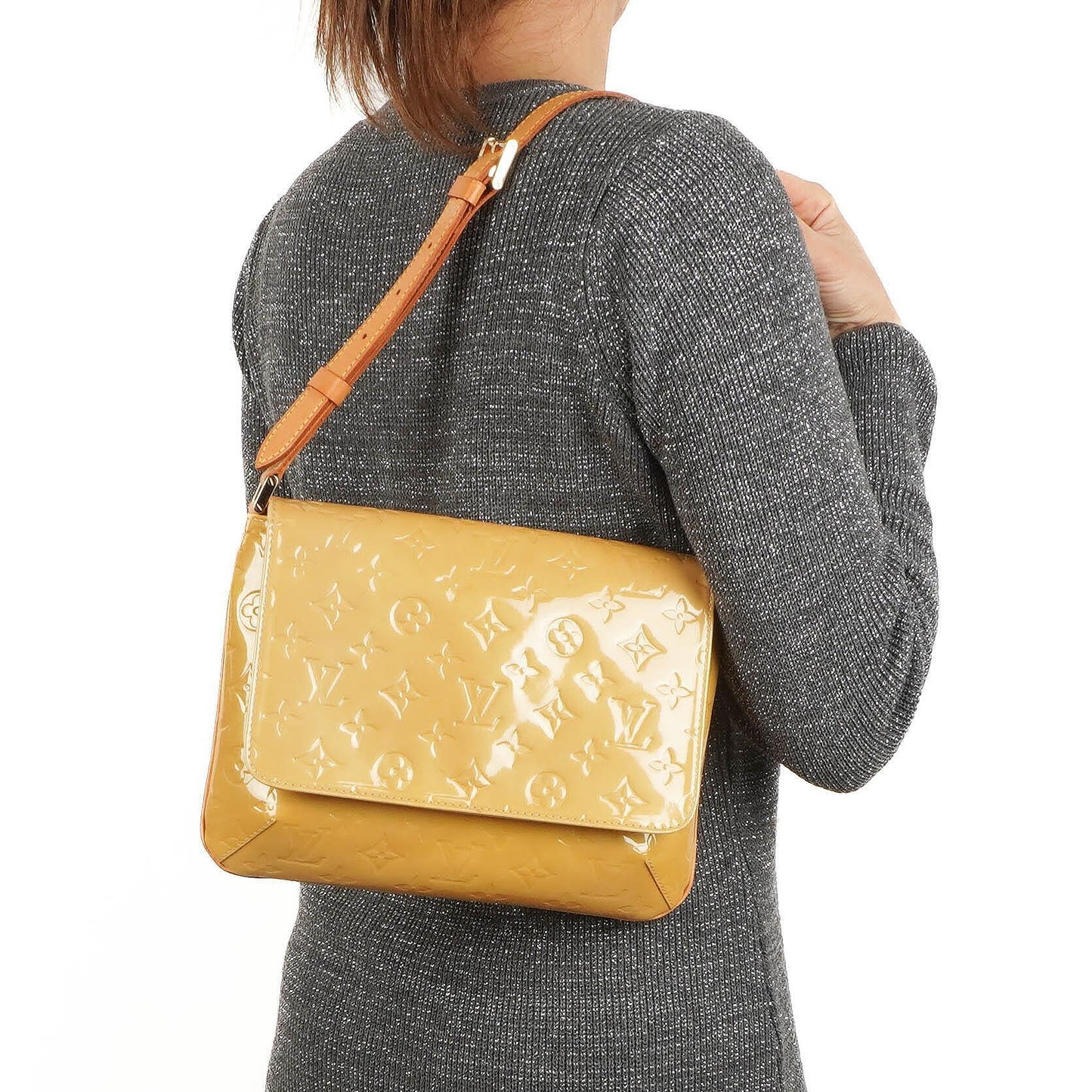 Louis Vuitton Thompson Street Shoulder Bag In Yellow Monogram Vernis Leather