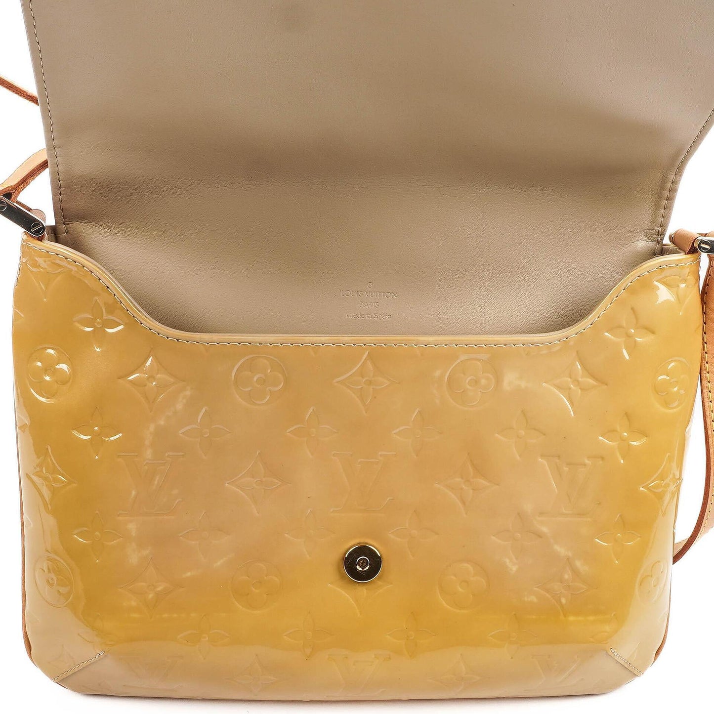 Louis Vuitton Thompson Street Shoulder Bag In Yellow Monogram Vernis Leather