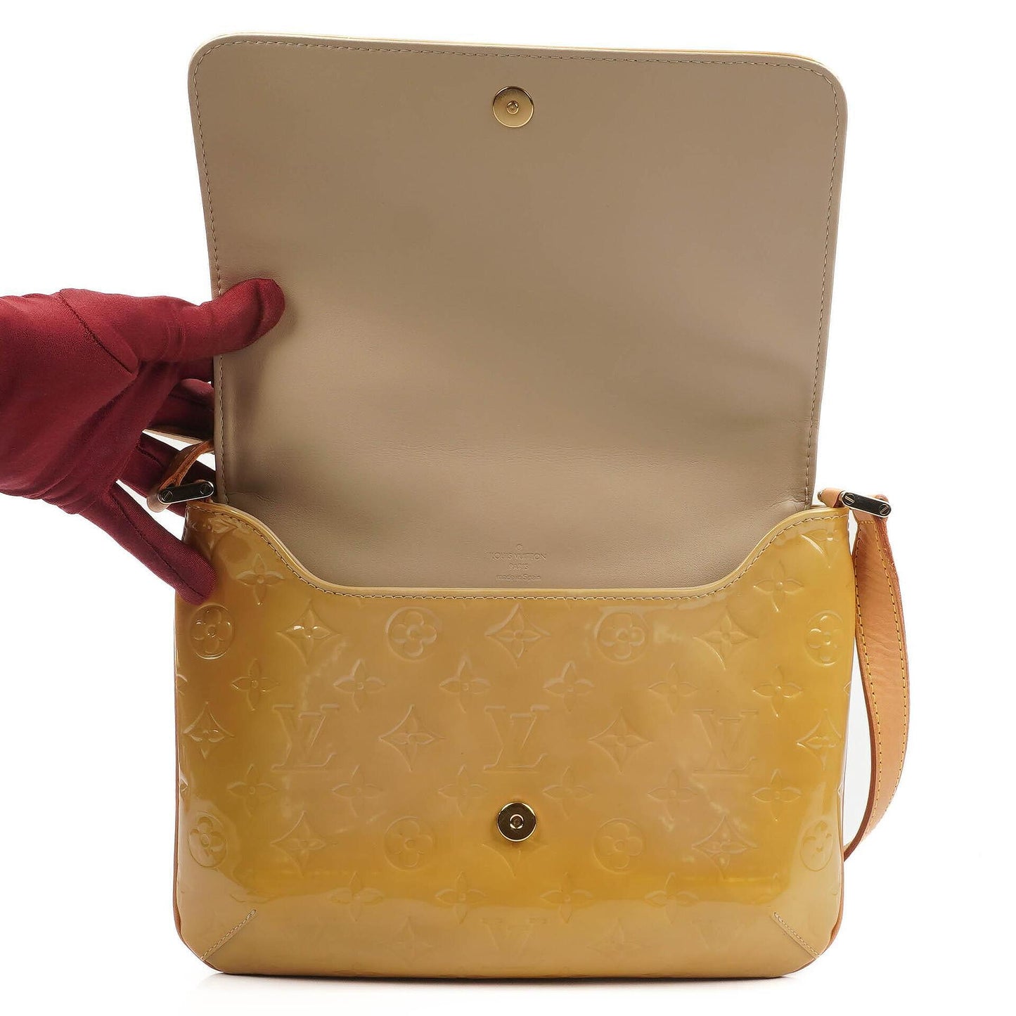 Louis Vuitton Thompson Street Shoulder Bag In Yellow Monogram Vernis Leather