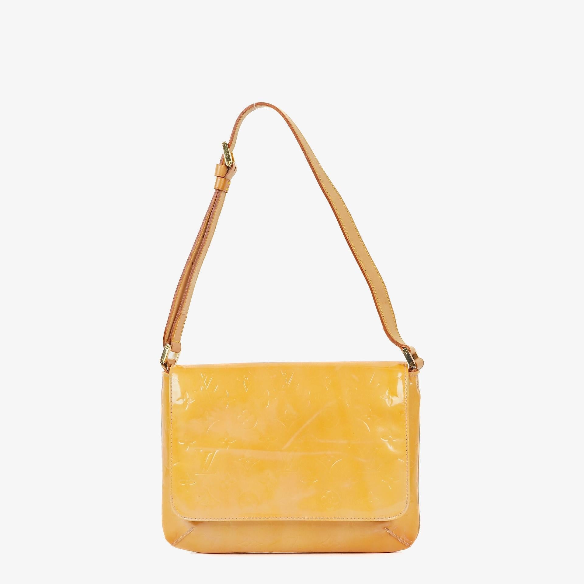 Louis Vuitton Thompson Street Yellow Monogram Vernis Leather Shoulder Bag