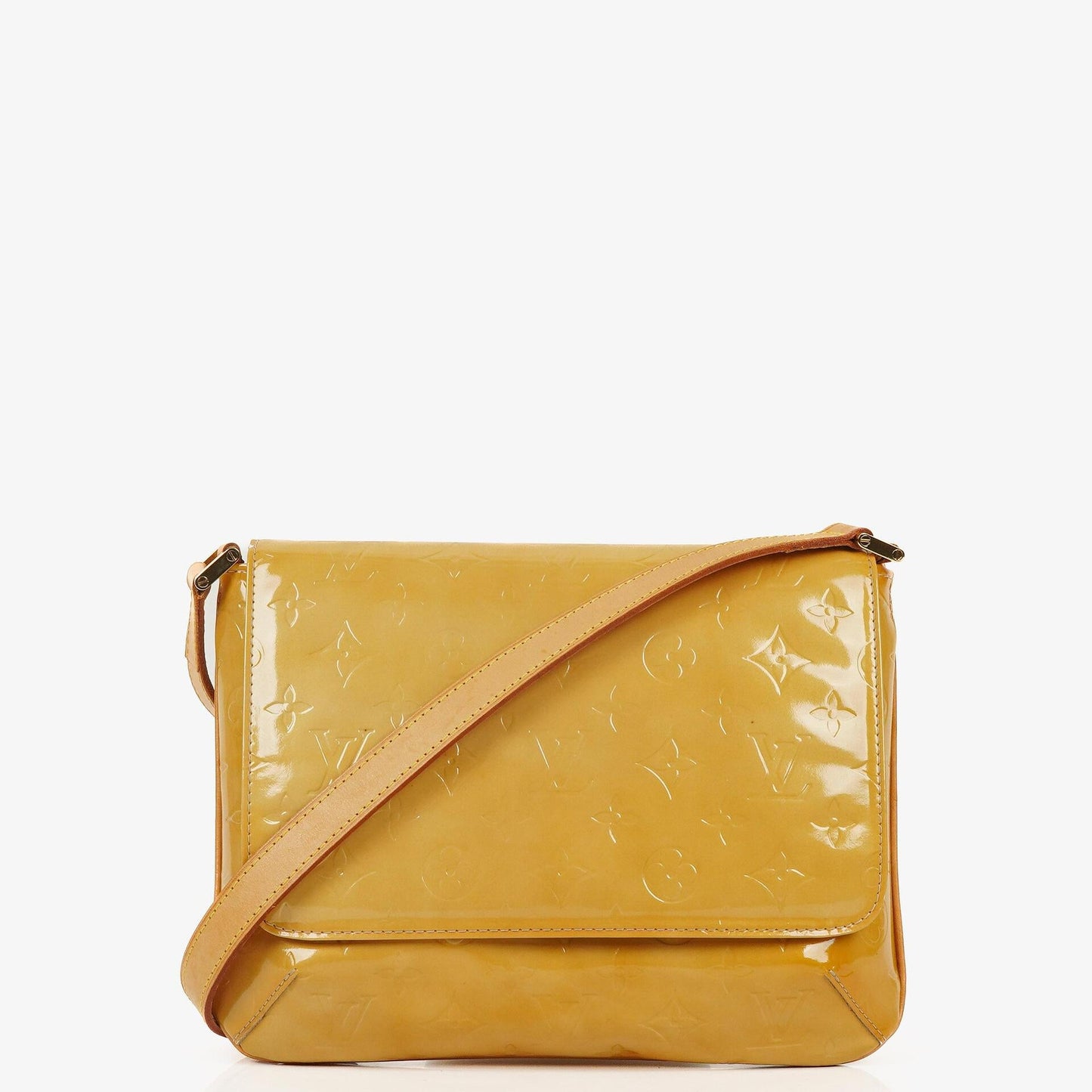 Louis Vuitton Thompson Yellow Monogram Vernis Leather Shoulder Bag