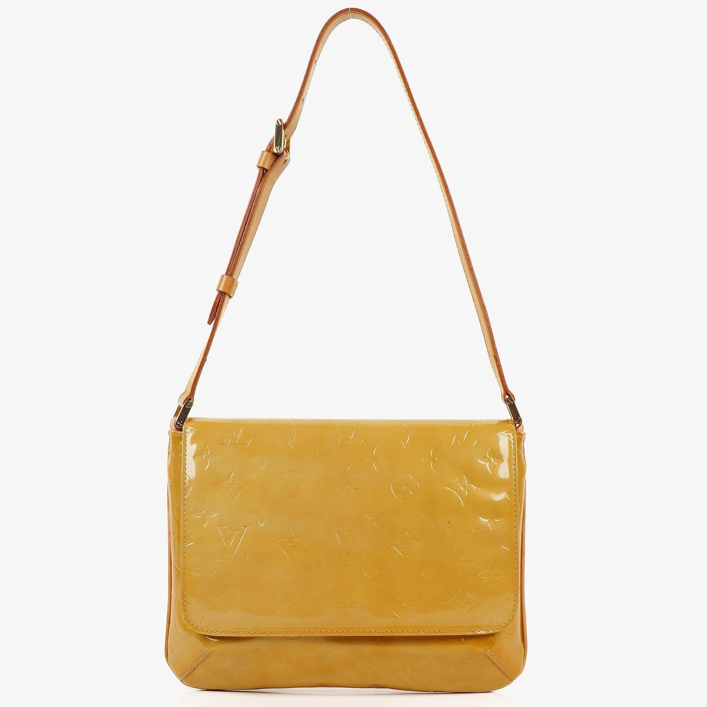 Louis Vuitton Thompson Yellow Monogram Vernis Leather Shoulder Bag