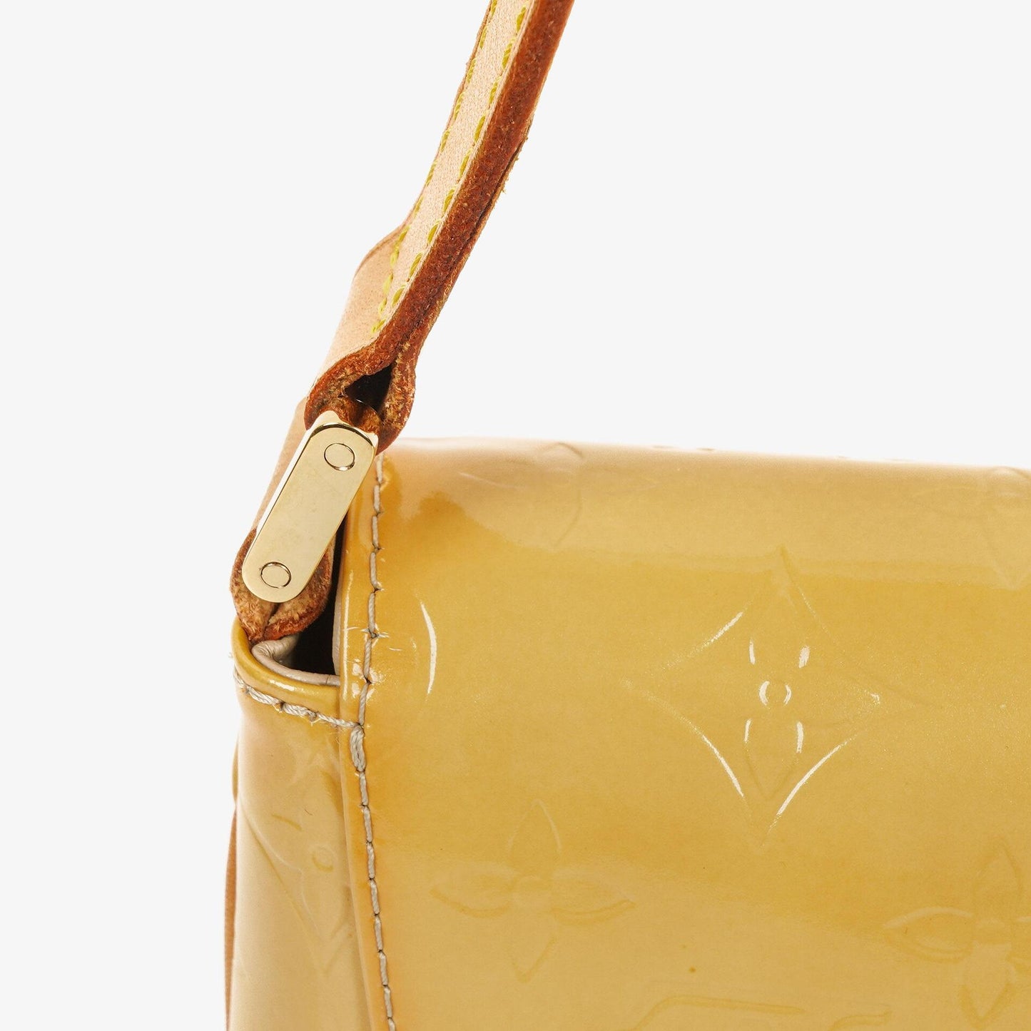 Louis Vuitton Thompson Yellow Monogram Vernis Leather Shoulder Bag