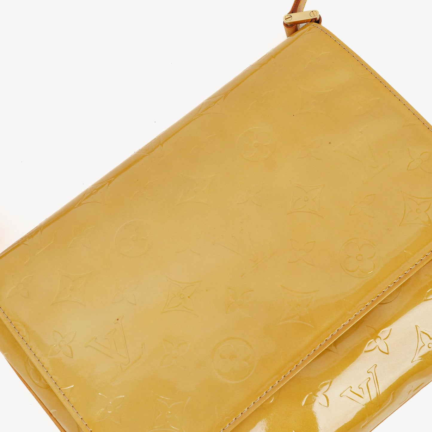 Louis Vuitton Thompson Yellow Monogram Vernis Leather Shoulder Bag