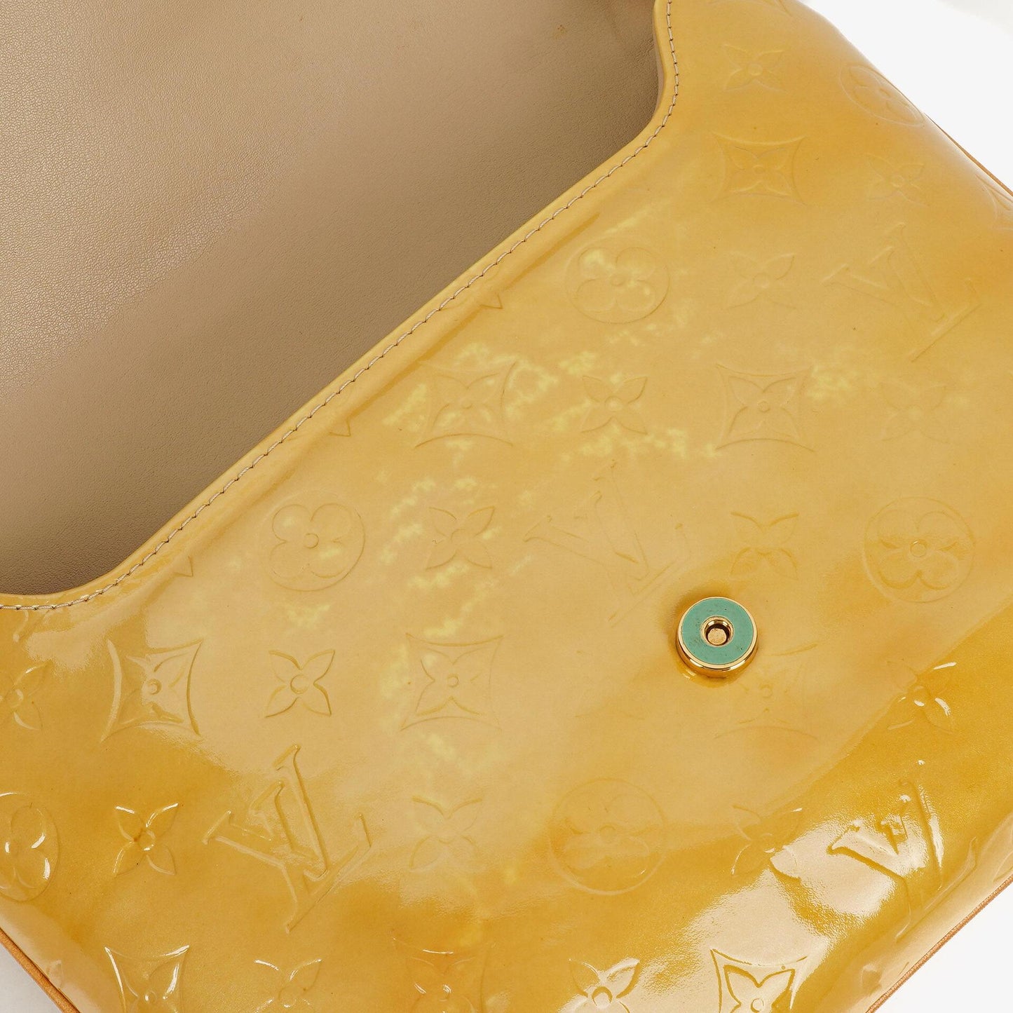 Louis Vuitton Thompson Yellow Monogram Vernis Leather Shoulder Bag