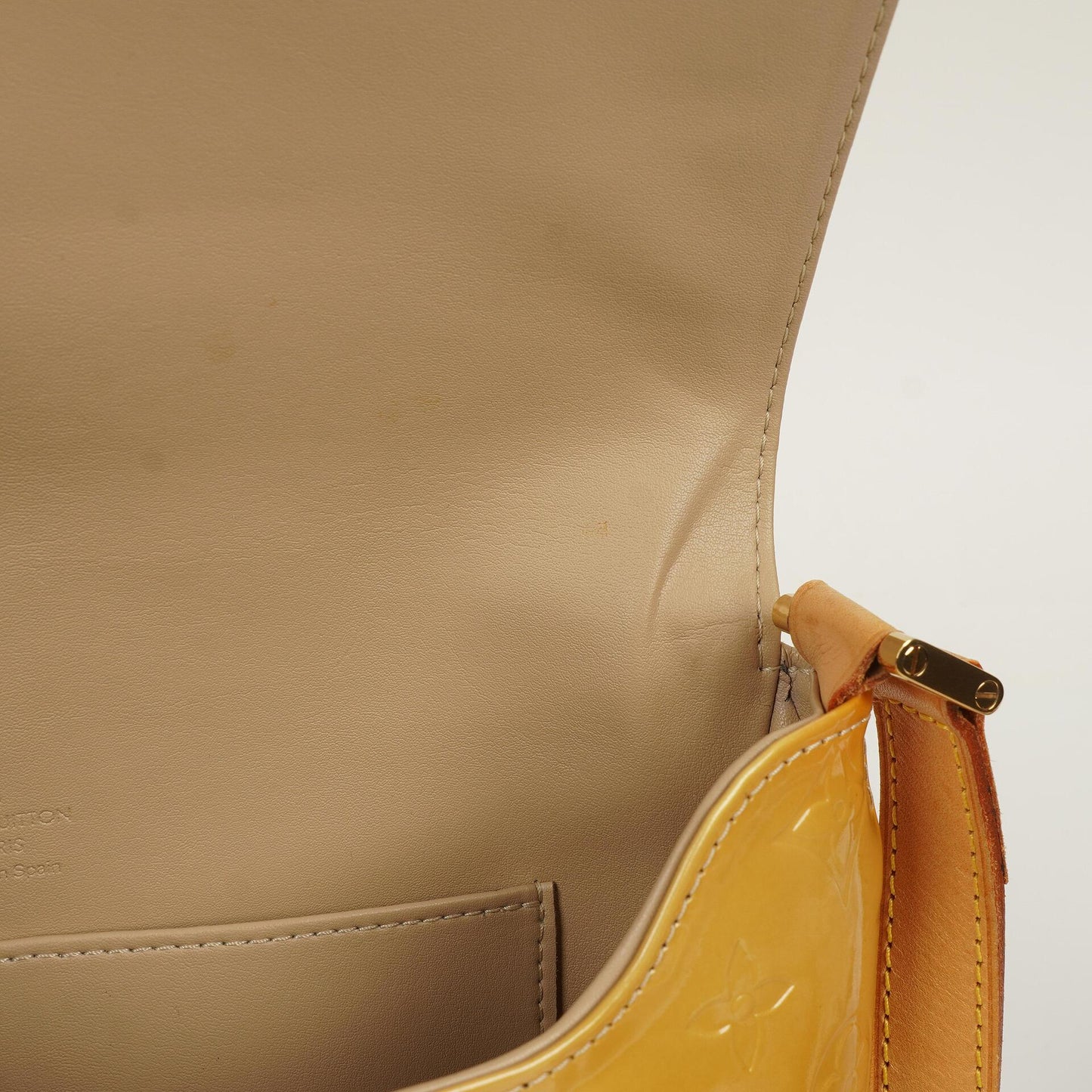 Louis Vuitton Thompson Yellow Monogram Vernis Leather Shoulder Bag