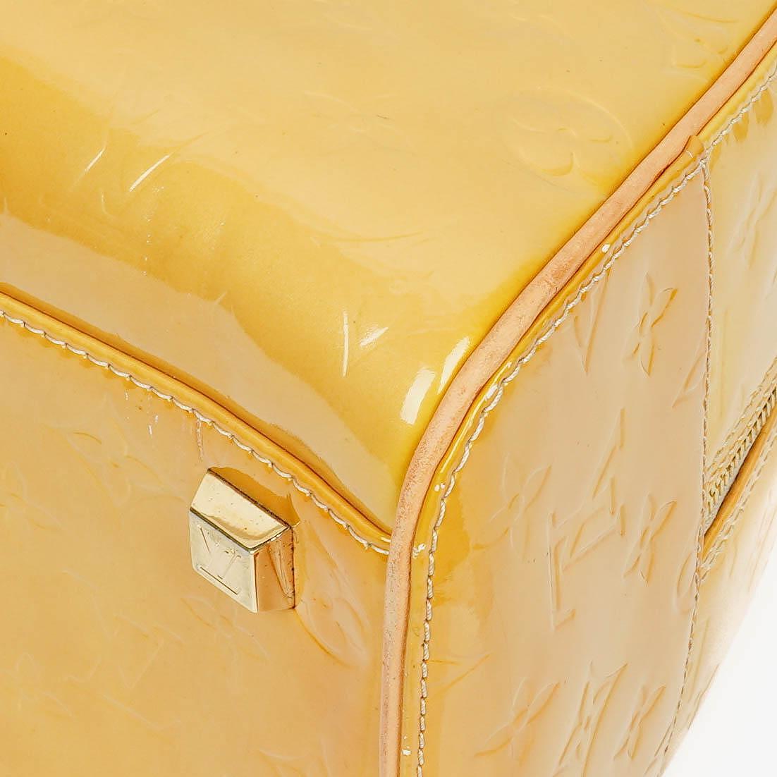 Louis Vuitton Tompkins Yellow Patent Leather Bag
