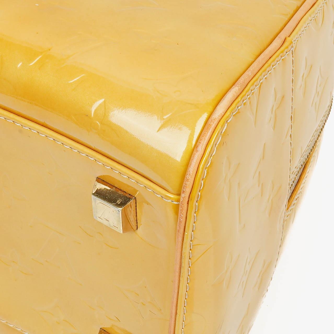 Louis Vuitton Tompkins Yellow Patent Leather Bag