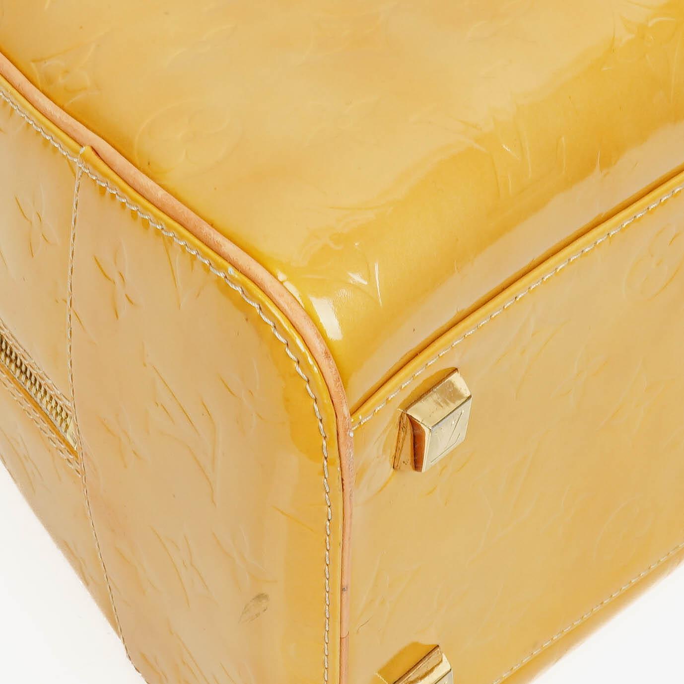 Louis Vuitton Tompkins Yellow Patent Leather Bag