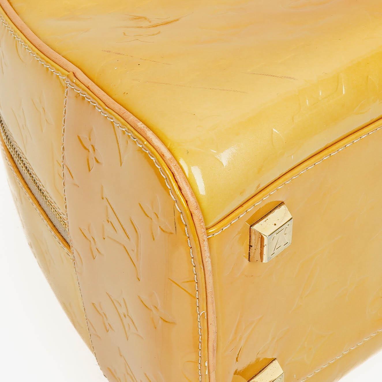 Louis Vuitton Tompkins Yellow Patent Leather Bag