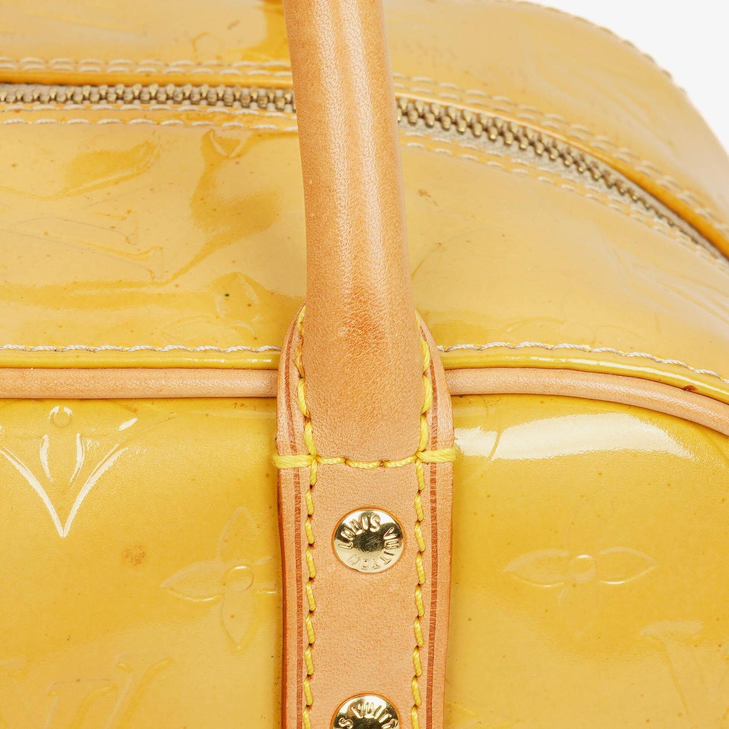 Louis Vuitton Tompkins Yellow Patent Leather Bag