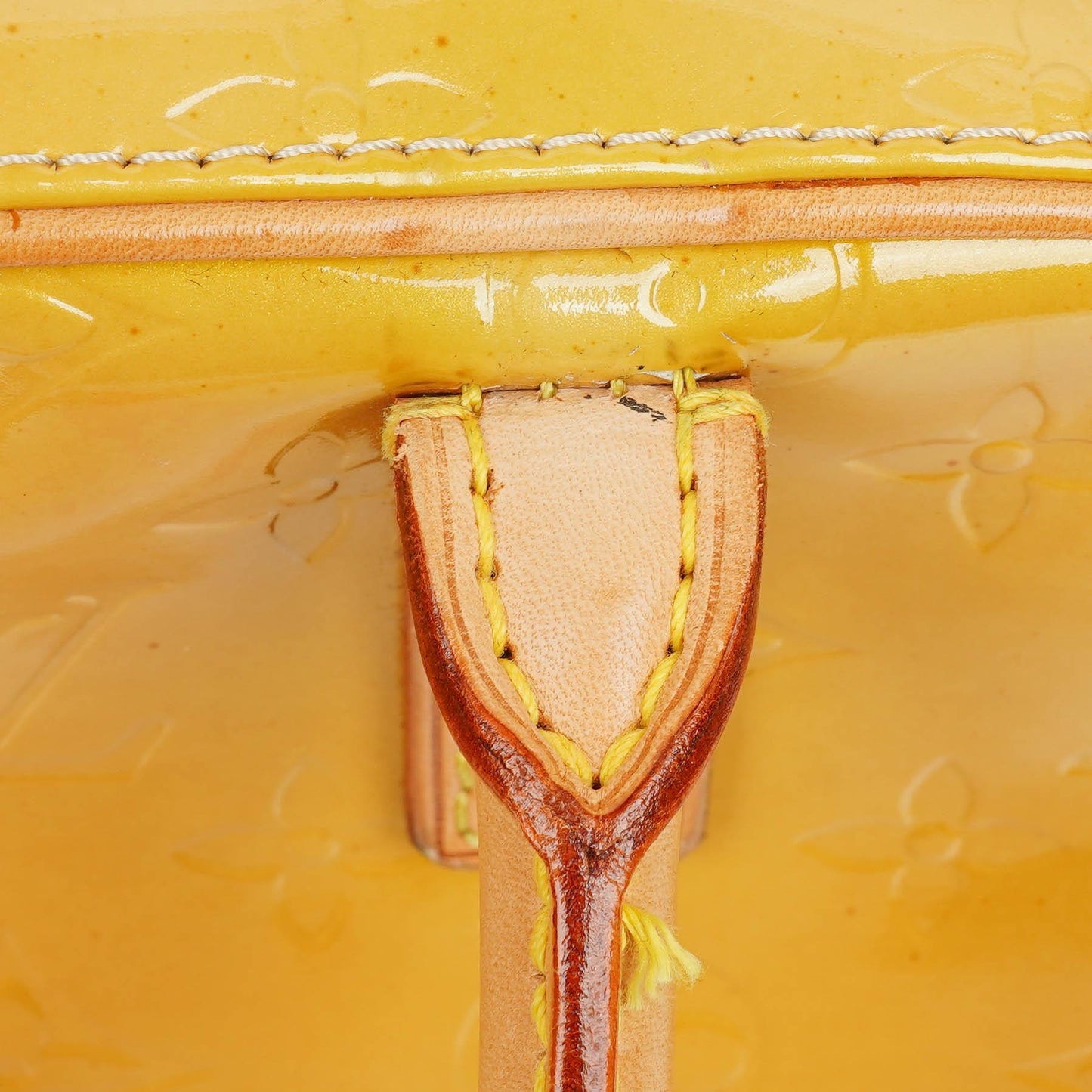 Louis Vuitton Tompkins Yellow Patent Leather Bag