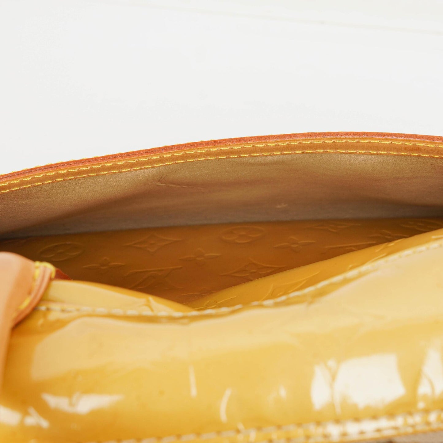 Louis Vuitton Tompkins Yellow Patent Leather Bag