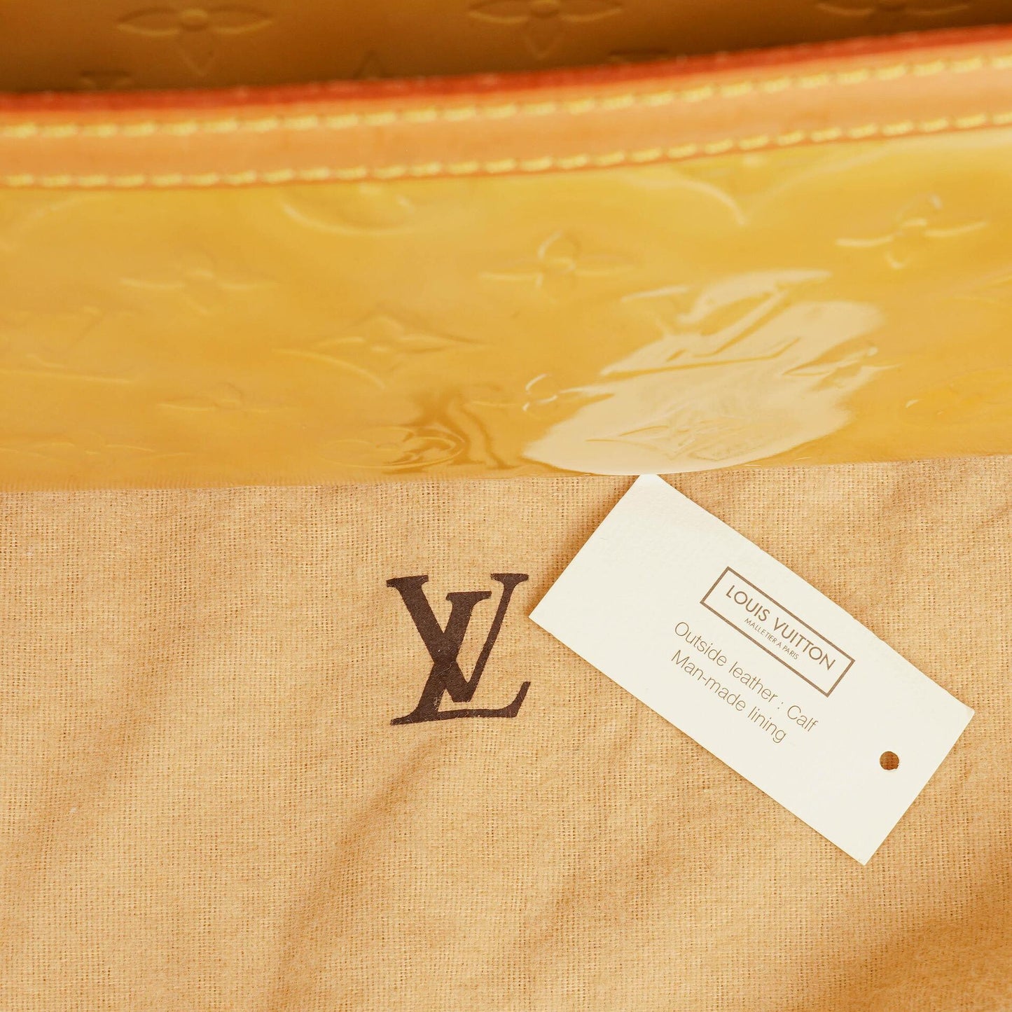 Louis Vuitton Tompkins Yellow Patent Leather Bag