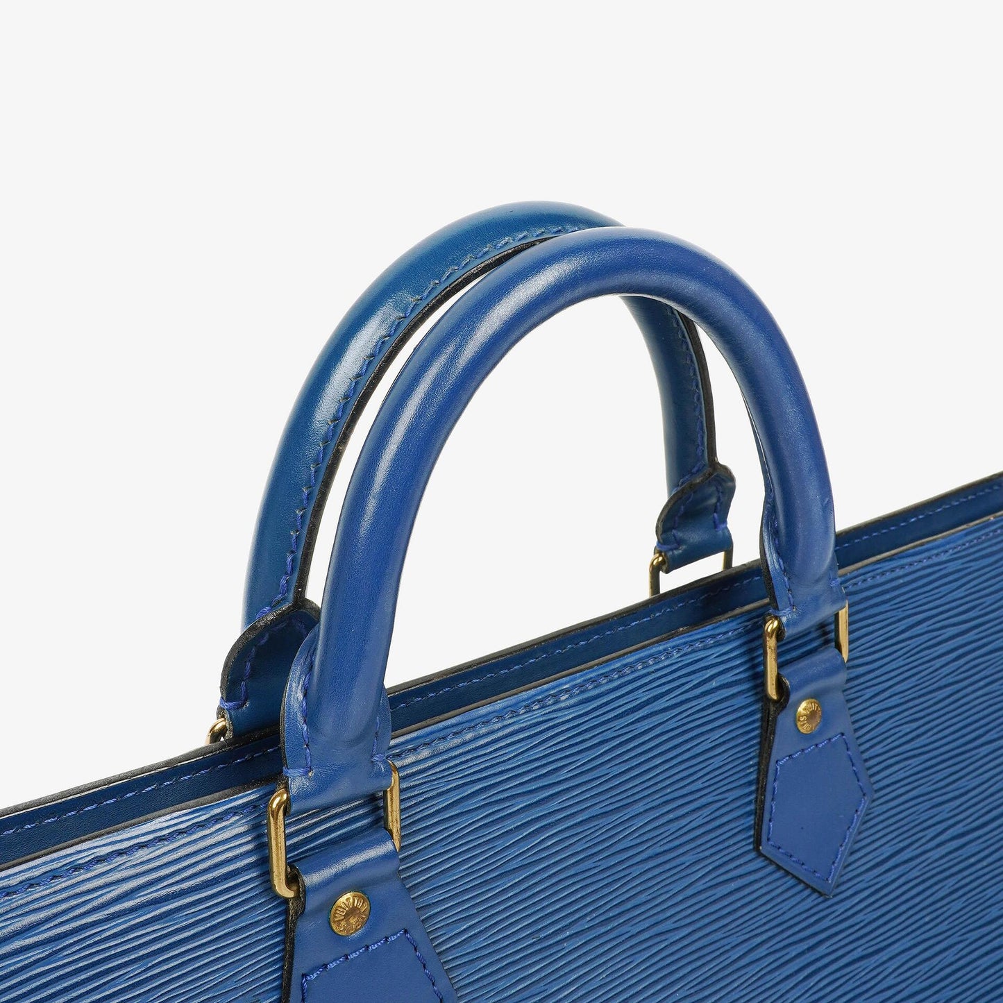 Louis Vuitton Triangle Blue EPI Leather Handbag