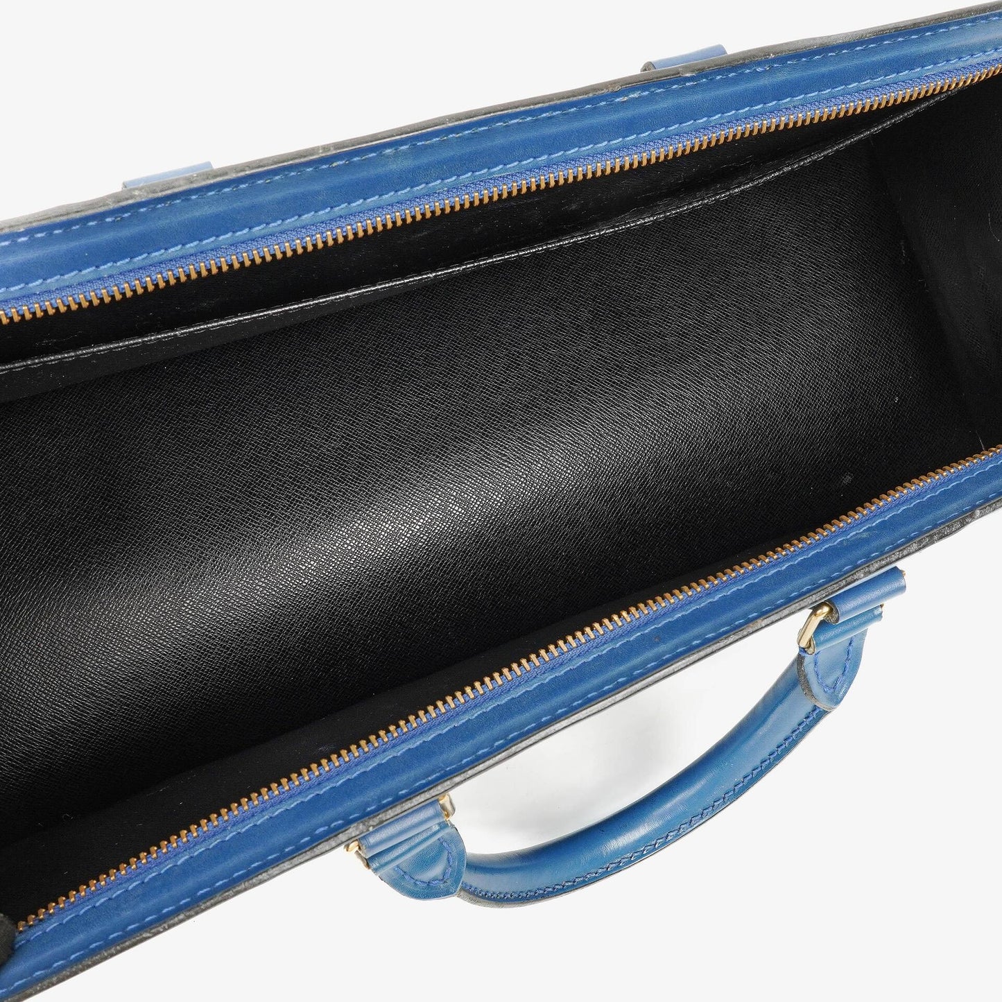 Louis Vuitton Triangle Blue EPI Leather Handbag