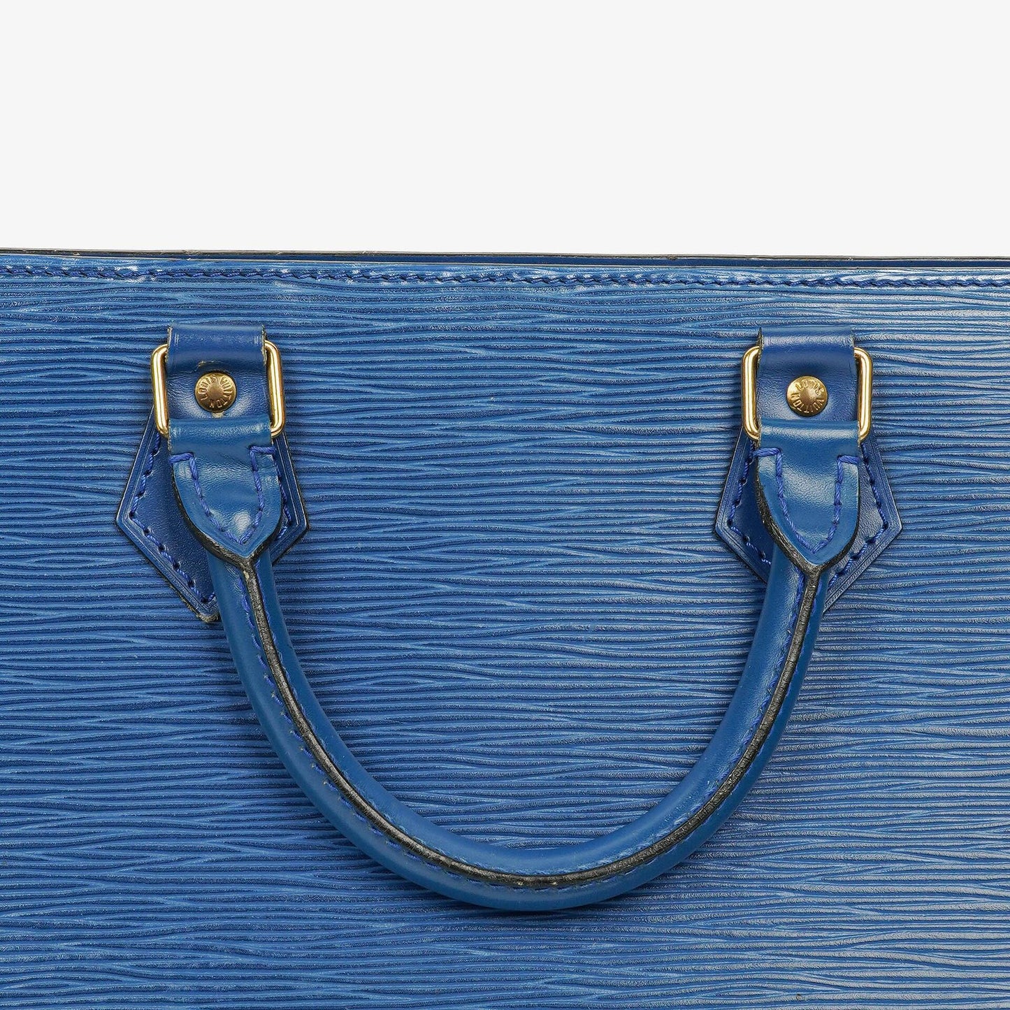 Louis Vuitton Triangle Blue EPI Leather Handbag