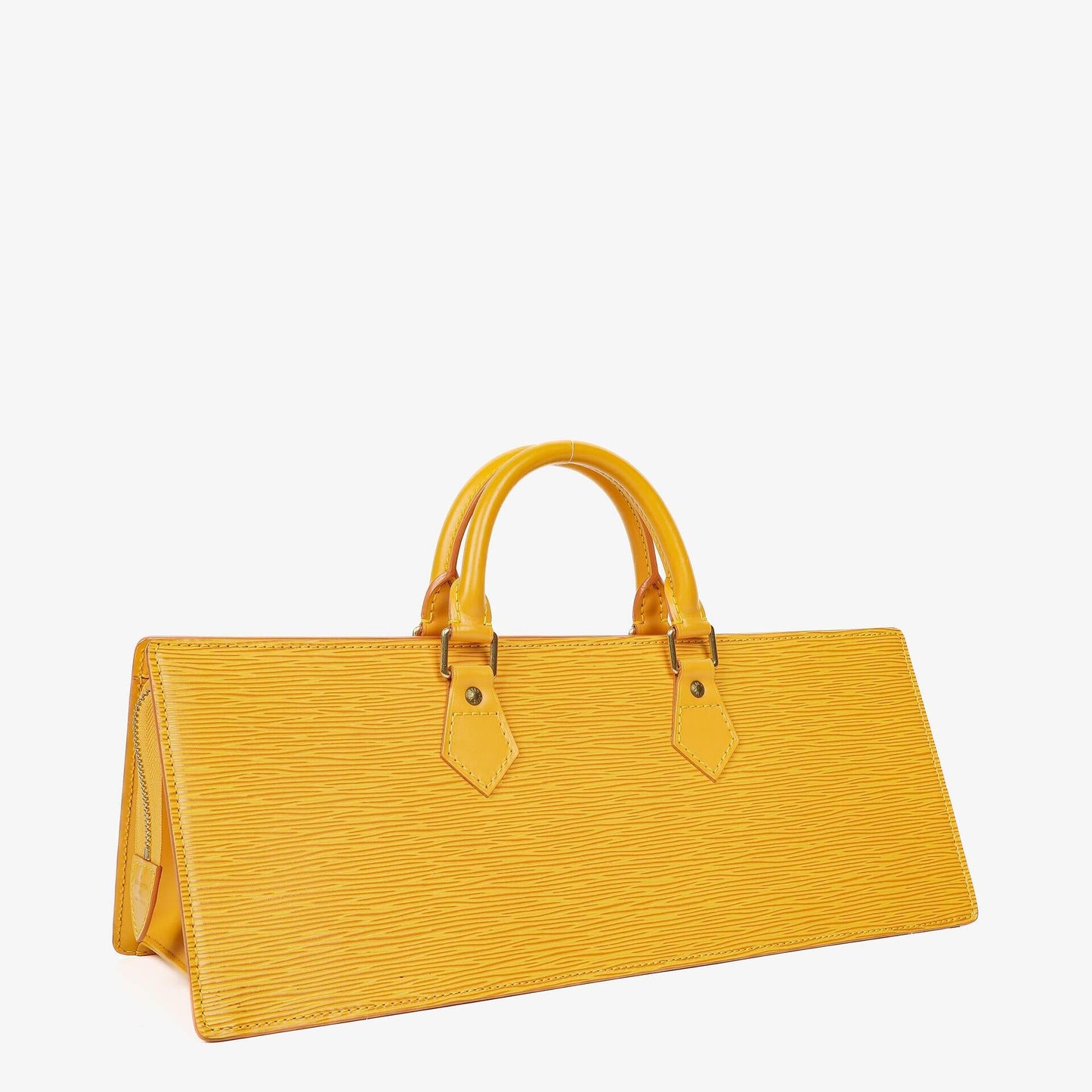 Louis Vuitton Triangle Yellow EPI Leather Handbag