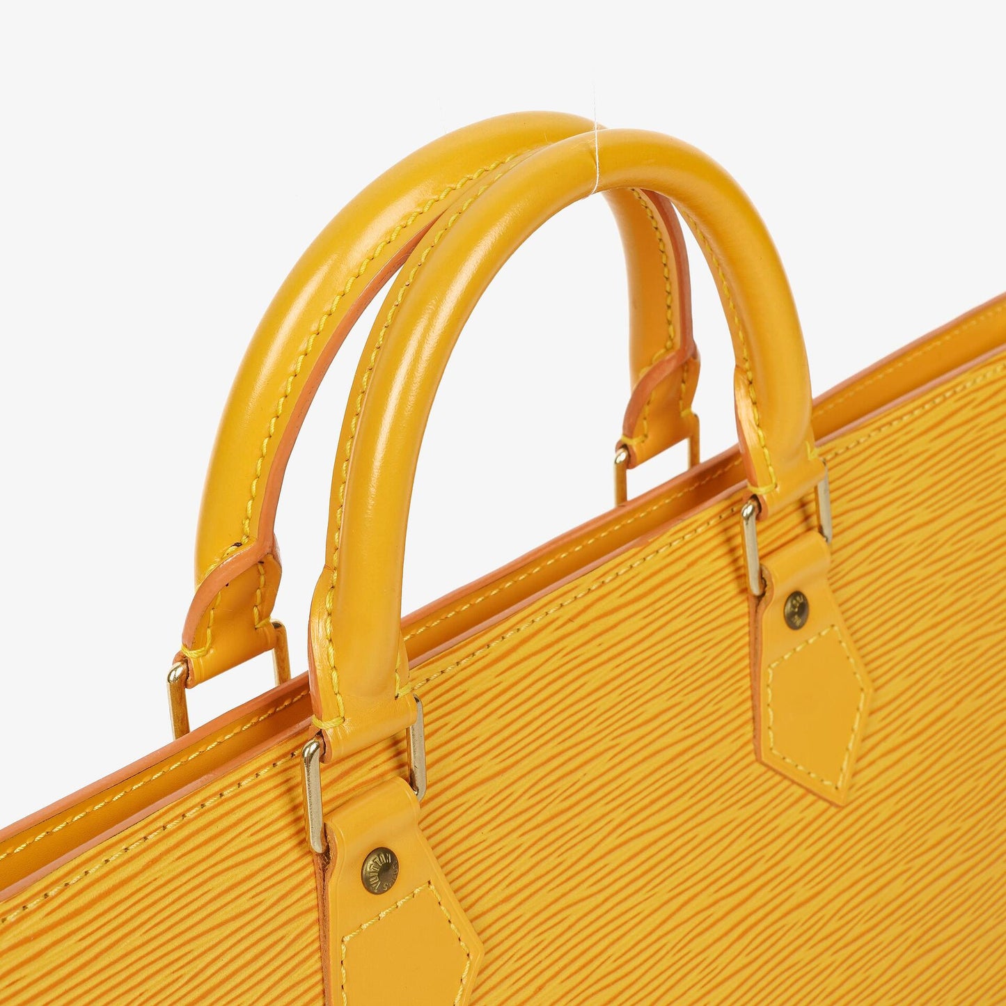 Louis Vuitton Triangle Yellow EPI Leather Handbag