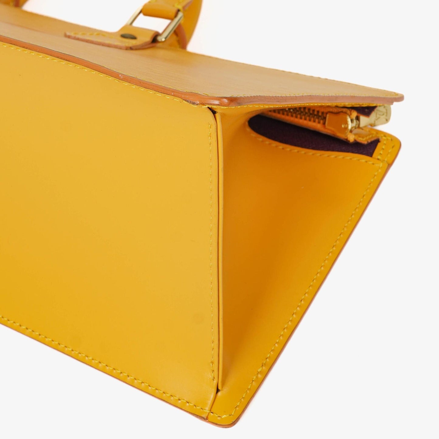 Louis Vuitton Triangle Yellow EPI Leather Handbag