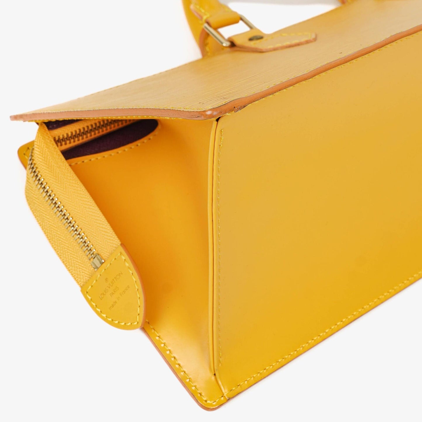 Louis Vuitton Triangle Yellow EPI Leather Handbag