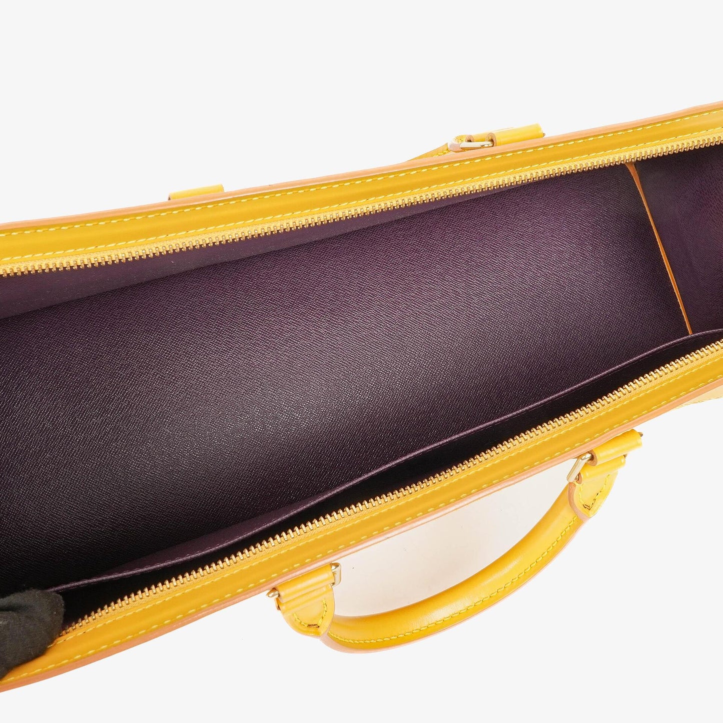Louis Vuitton Triangle Yellow EPI Leather Handbag