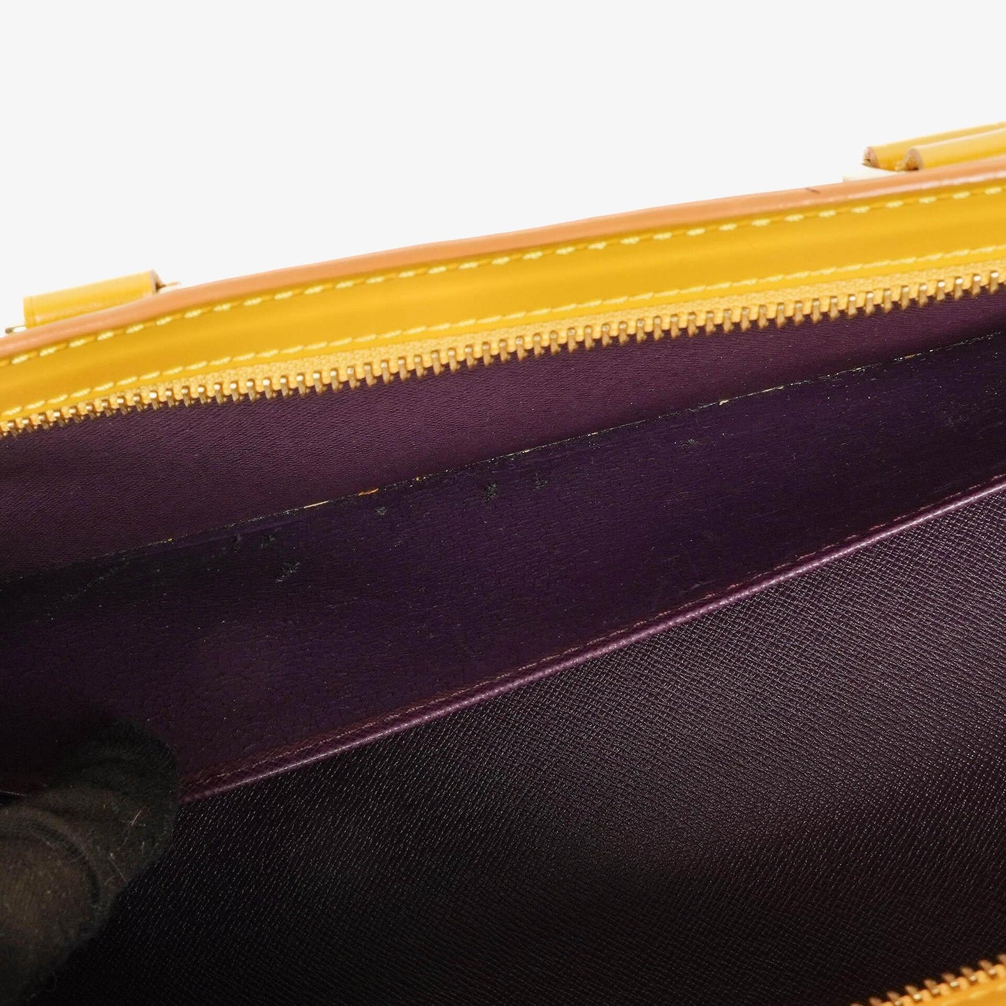Louis Vuitton Triangle Yellow EPI Leather Handbag