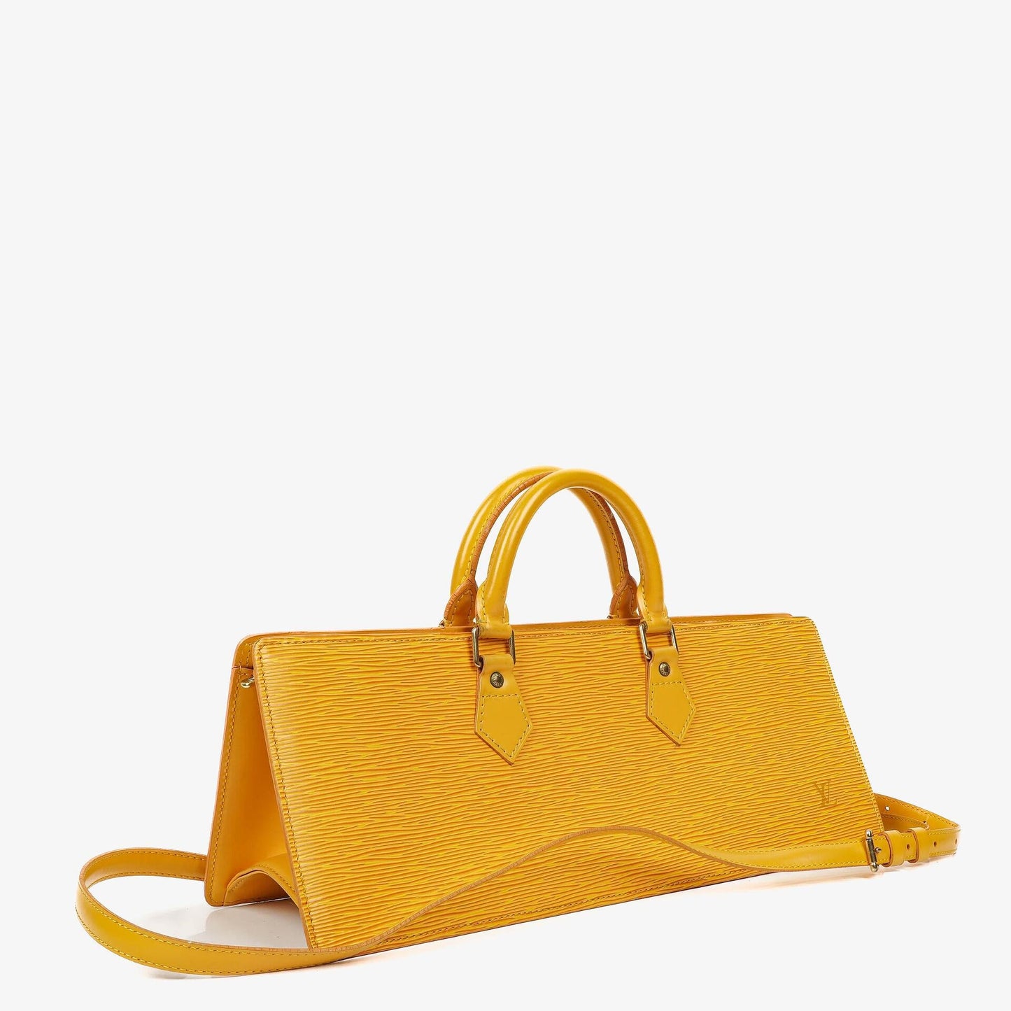 Louis Vuitton Triangle Yellow EPI Leather Handbag