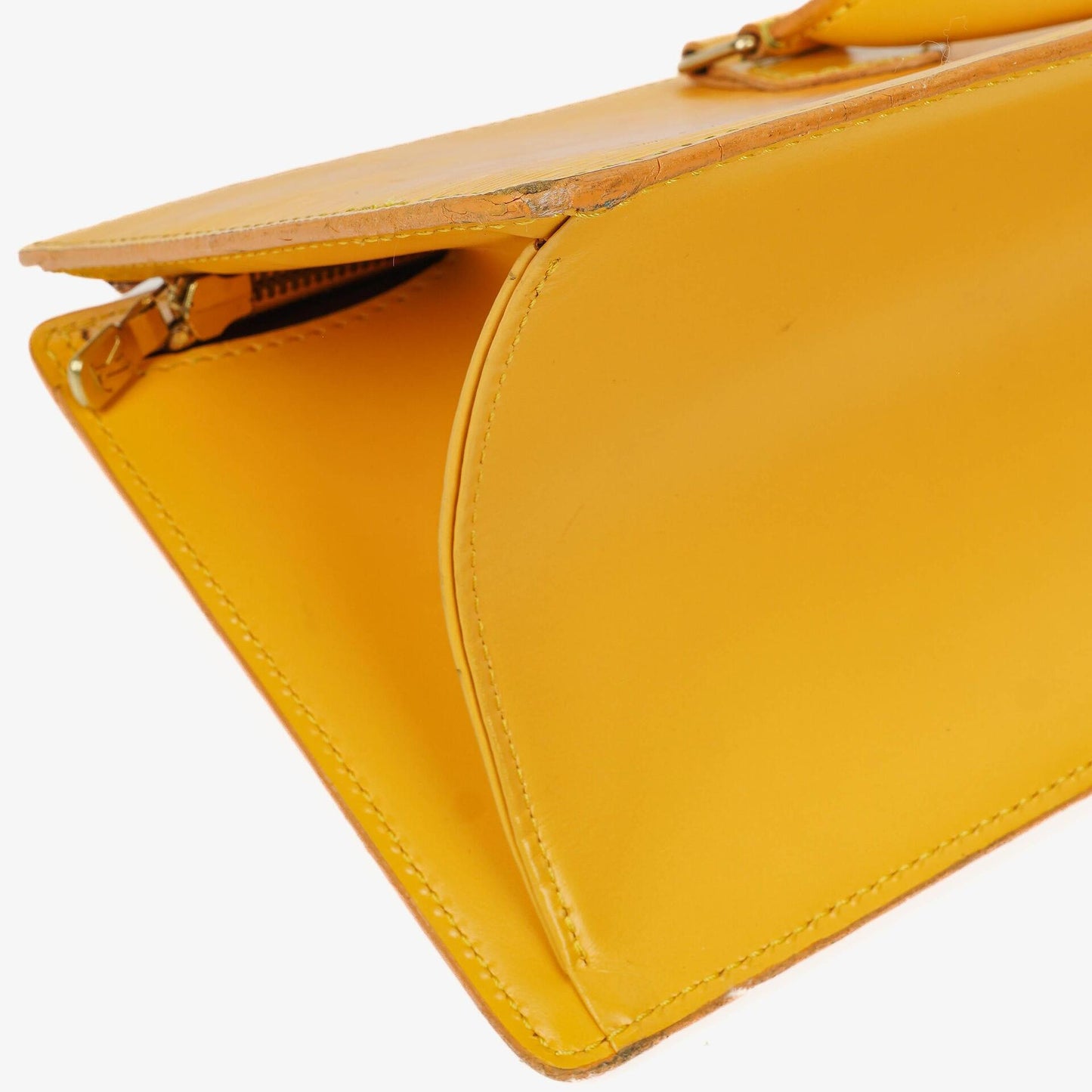 Louis Vuitton Triangle Yellow EPI Leather Handbag