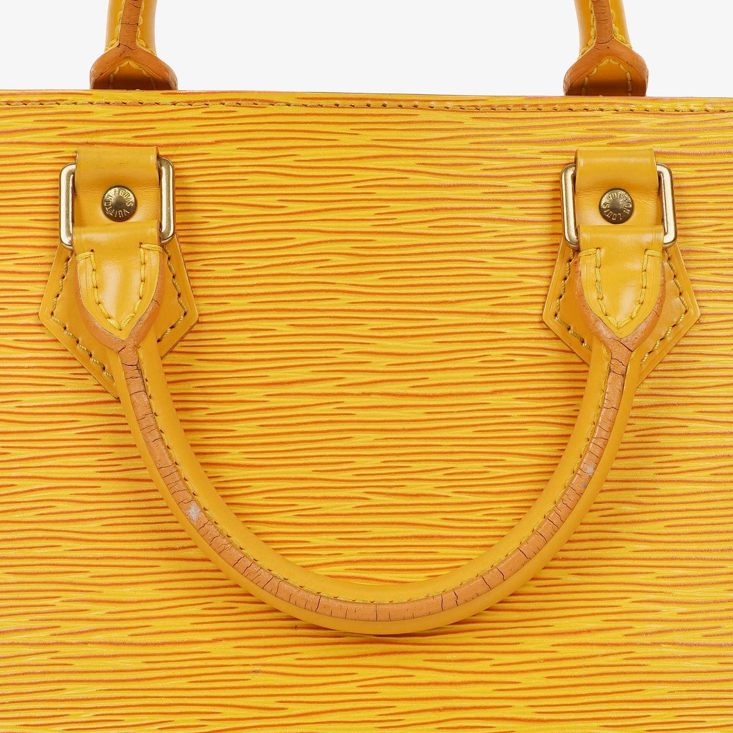 Louis Vuitton Triangle Yellow EPI Leather Handbag