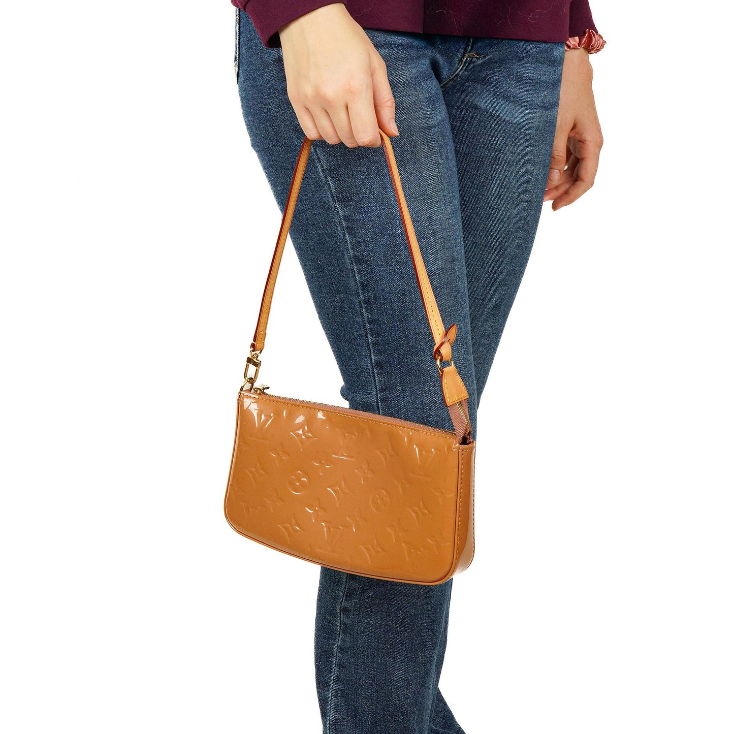 Louis Vuitton Vernis Pochette Accessories NM Rose Velours