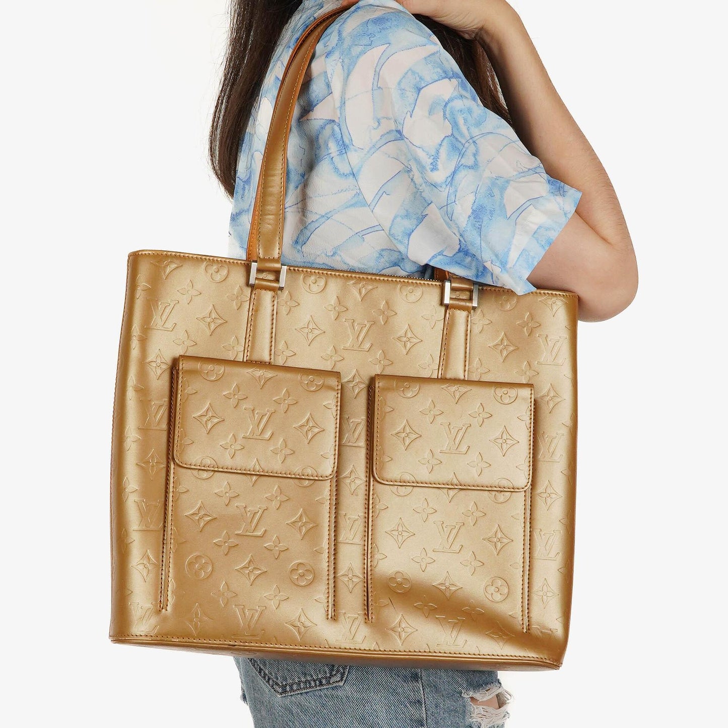 Louis Vuitton Willwood Mat Beige Monogram Tote Bag