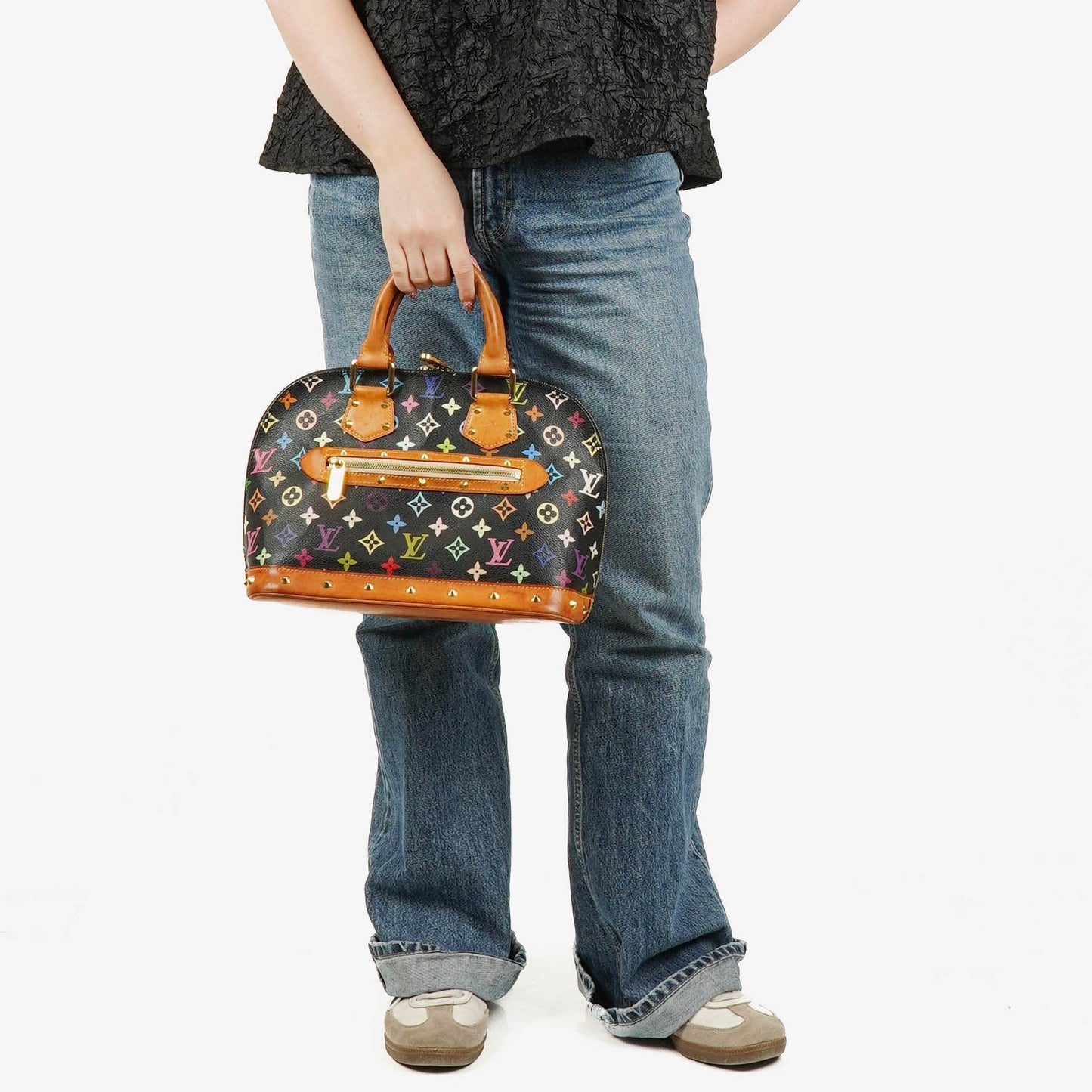 Louis Vuitton x Takashi Murakami Alma PM Black Monogram Multicolor Bag