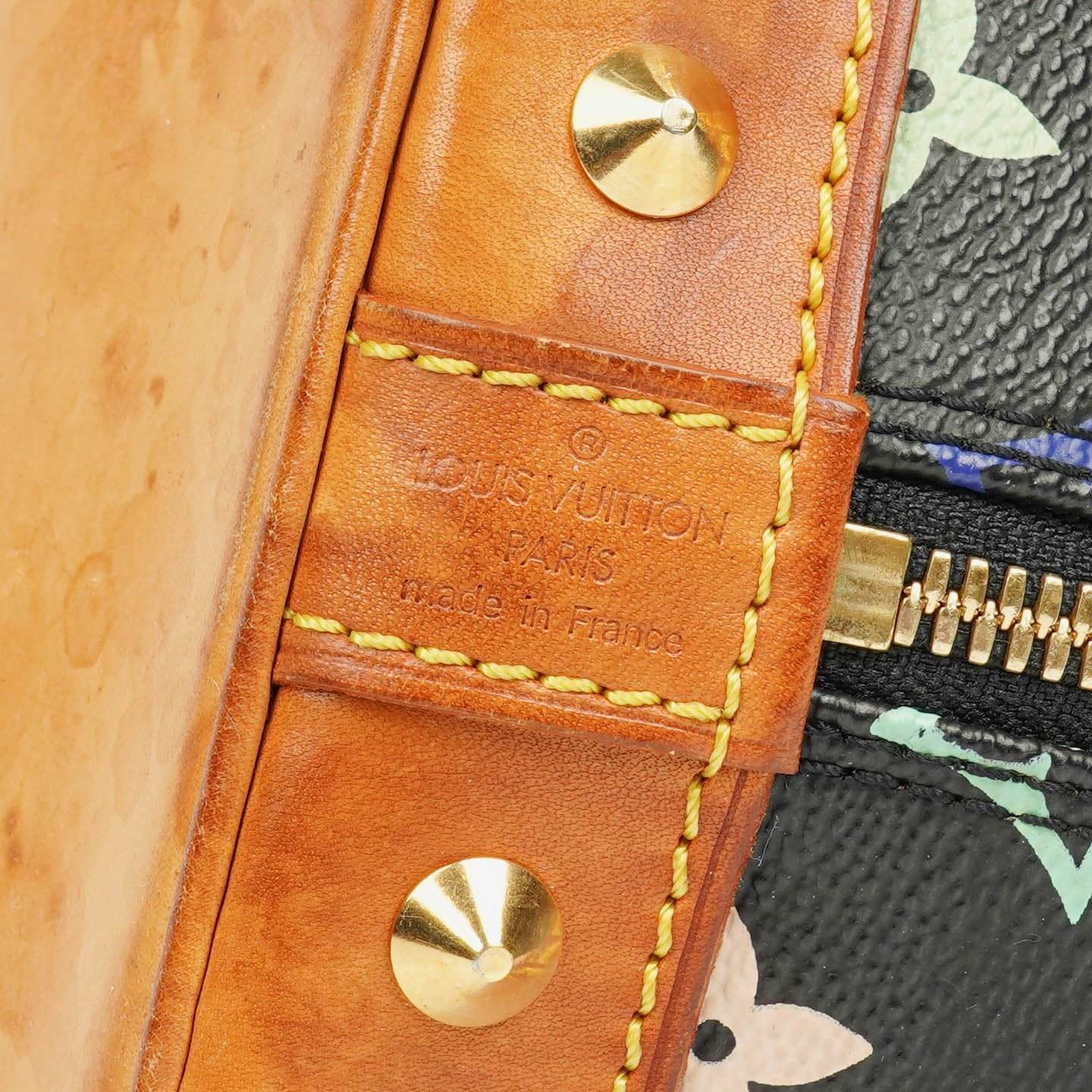 Louis Vuitton x Takashi Murakami Alma PM Black Monogram Multicolor Bag
