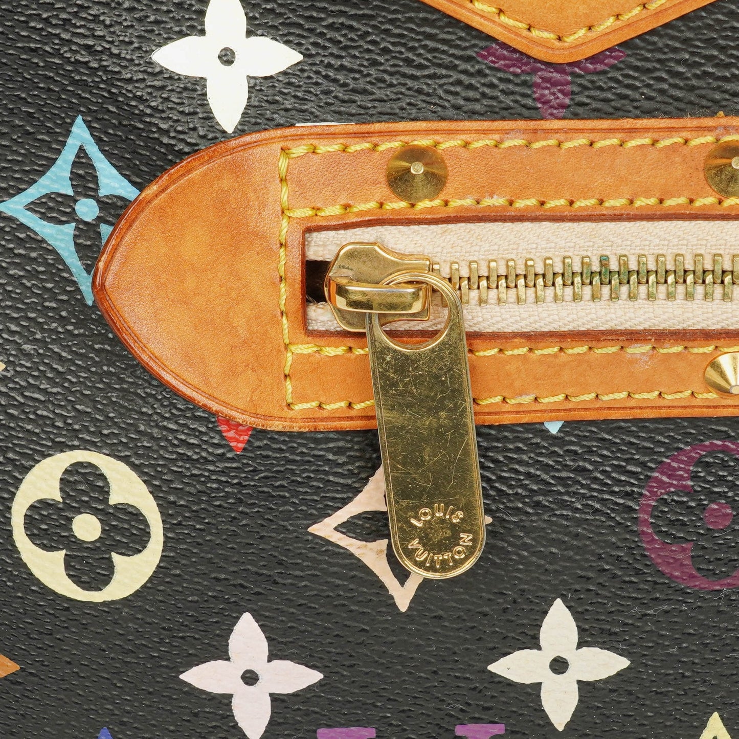 Louis Vuitton x Takashi Murakami Alma PM Black Monogram Multicolor Bag