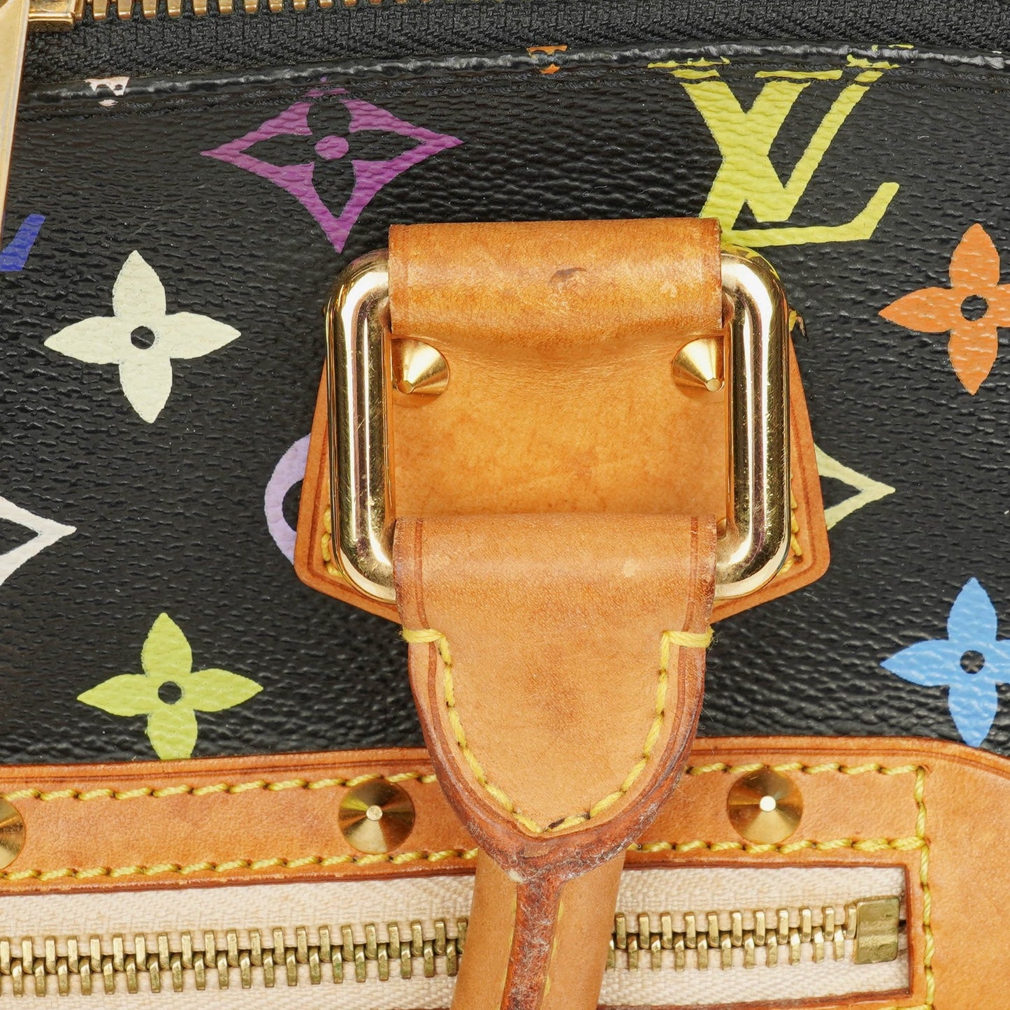 Louis Vuitton x Takashi Murakami Alma PM Black Monogram Multicolor Bag