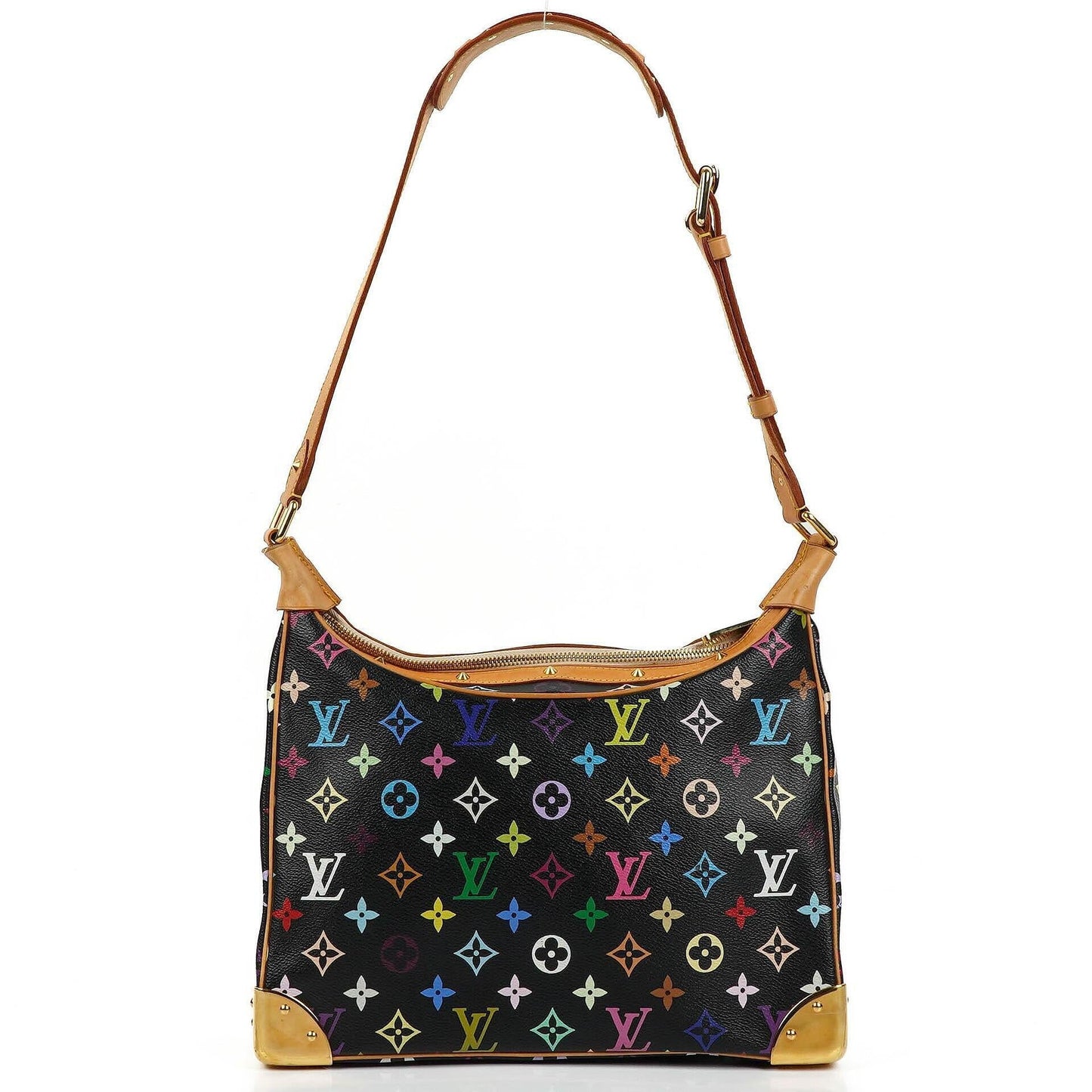 Louis Vuitton x Takashi Murakami Boulogne Black Monogram Multicolore Canvas Shoulder Bag
