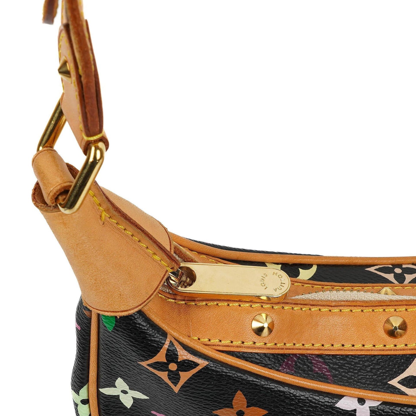 Louis Vuitton x Takashi Murakami Boulogne Black Monogram Multicolore Canvas Shoulder Bag