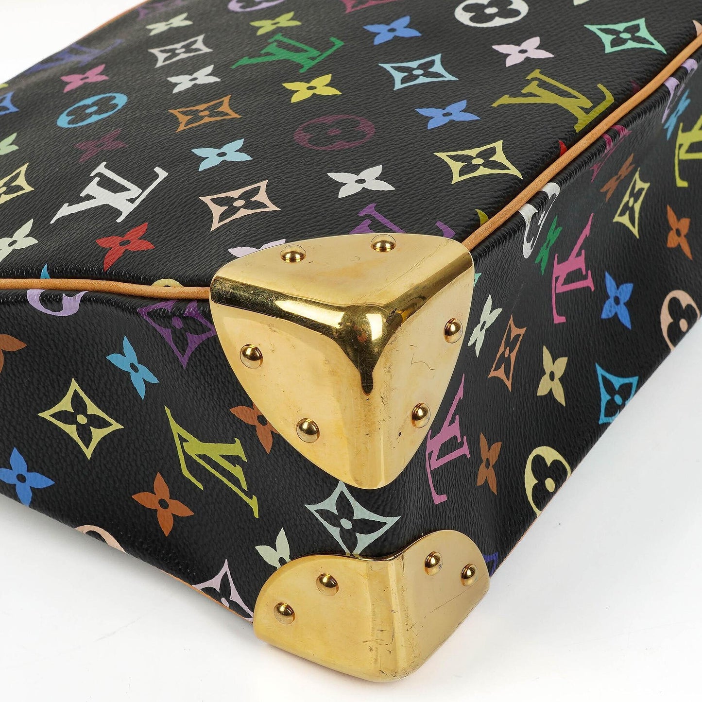 Louis Vuitton x Takashi Murakami Boulogne Black Monogram Multicolore Canvas Shoulder Bag