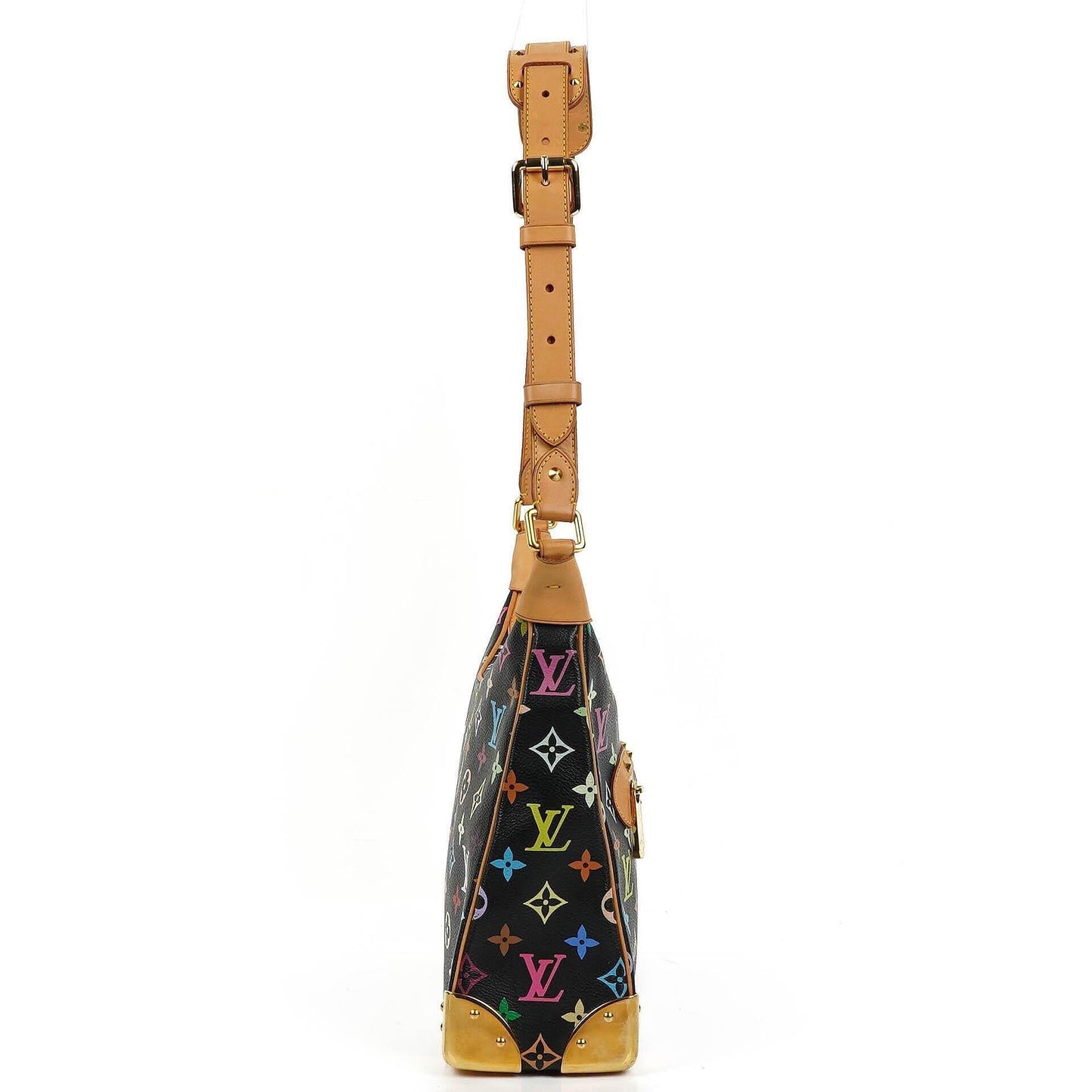 Louis Vuitton x Takashi Murakami Boulogne Black Monogram Multicolore Canvas Shoulder Bag