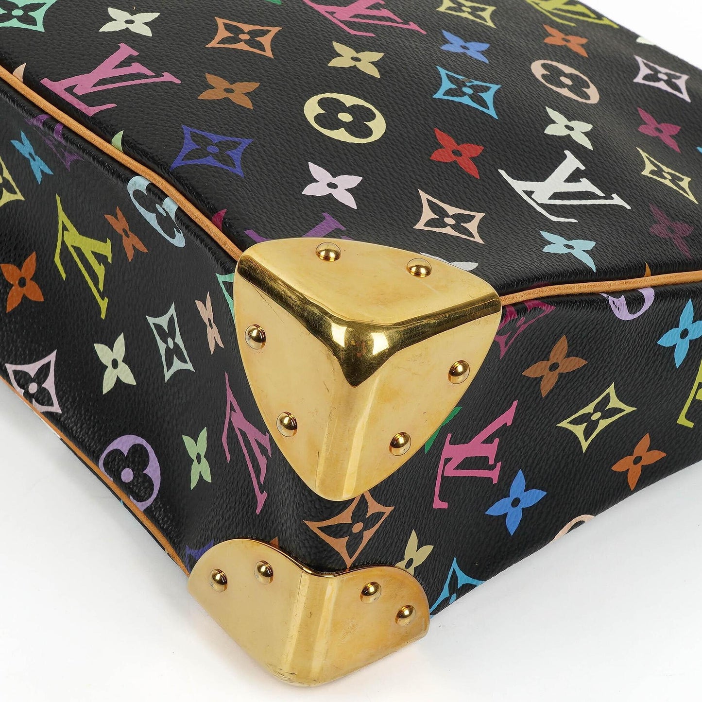 Louis Vuitton x Takashi Murakami Boulogne Black Monogram Multicolore Canvas Shoulder Bag