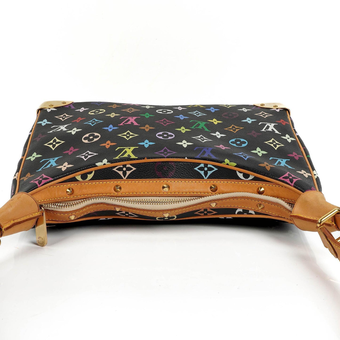 Louis Vuitton x Takashi Murakami Boulogne Black Monogram Multicolore Canvas Shoulder Bag