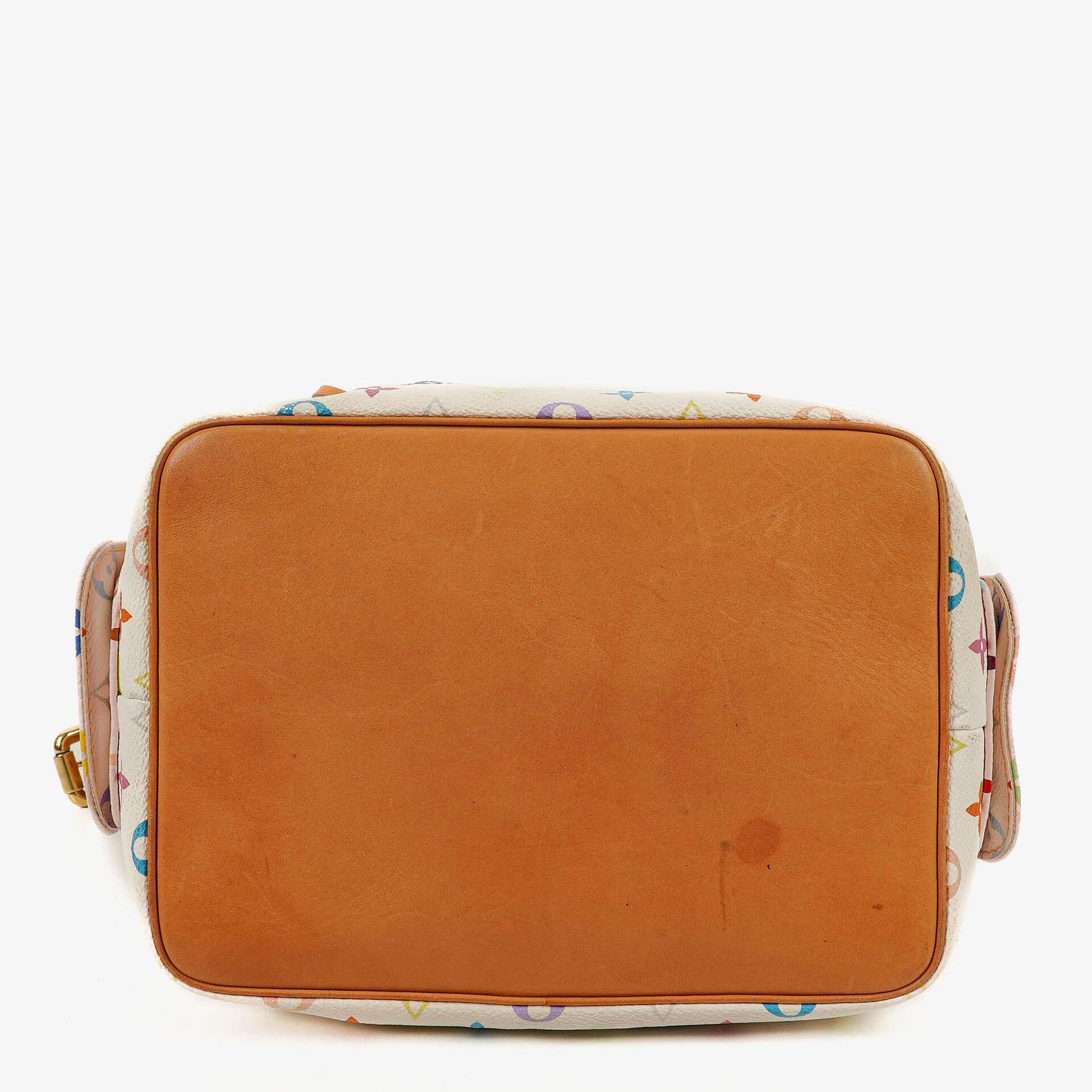 Louis Vuitton x Takashi Murakami White Multicolore Monogram Coated Canvas Petit Noe Shoulder Bag
