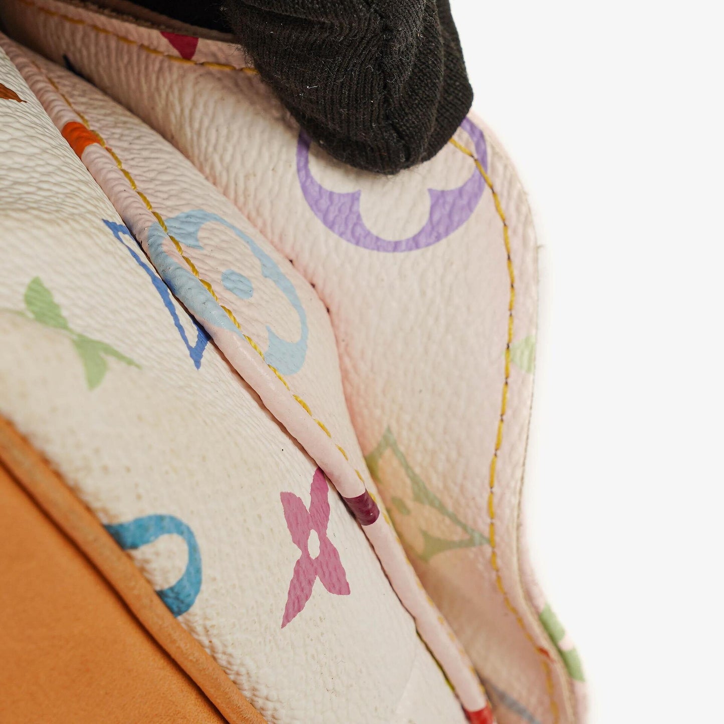 Louis Vuitton x Takashi Murakami White Multicolore Monogram Coated Canvas Petit Noe Shoulder Bag